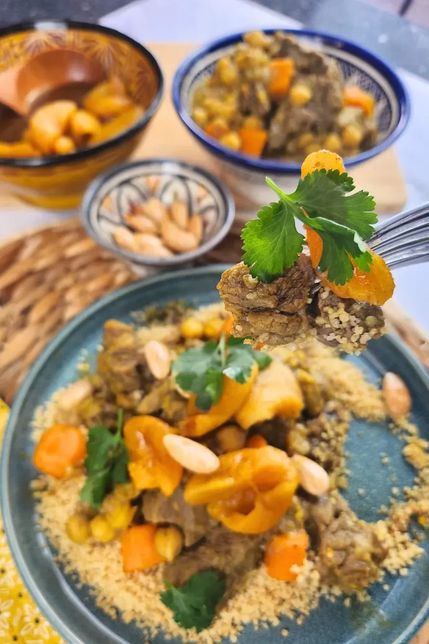 A bite of Beef Tagine