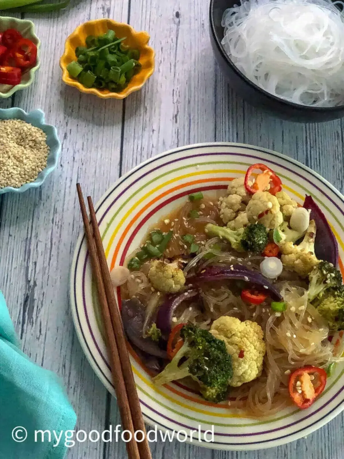 A bowl of Asian noodle soup