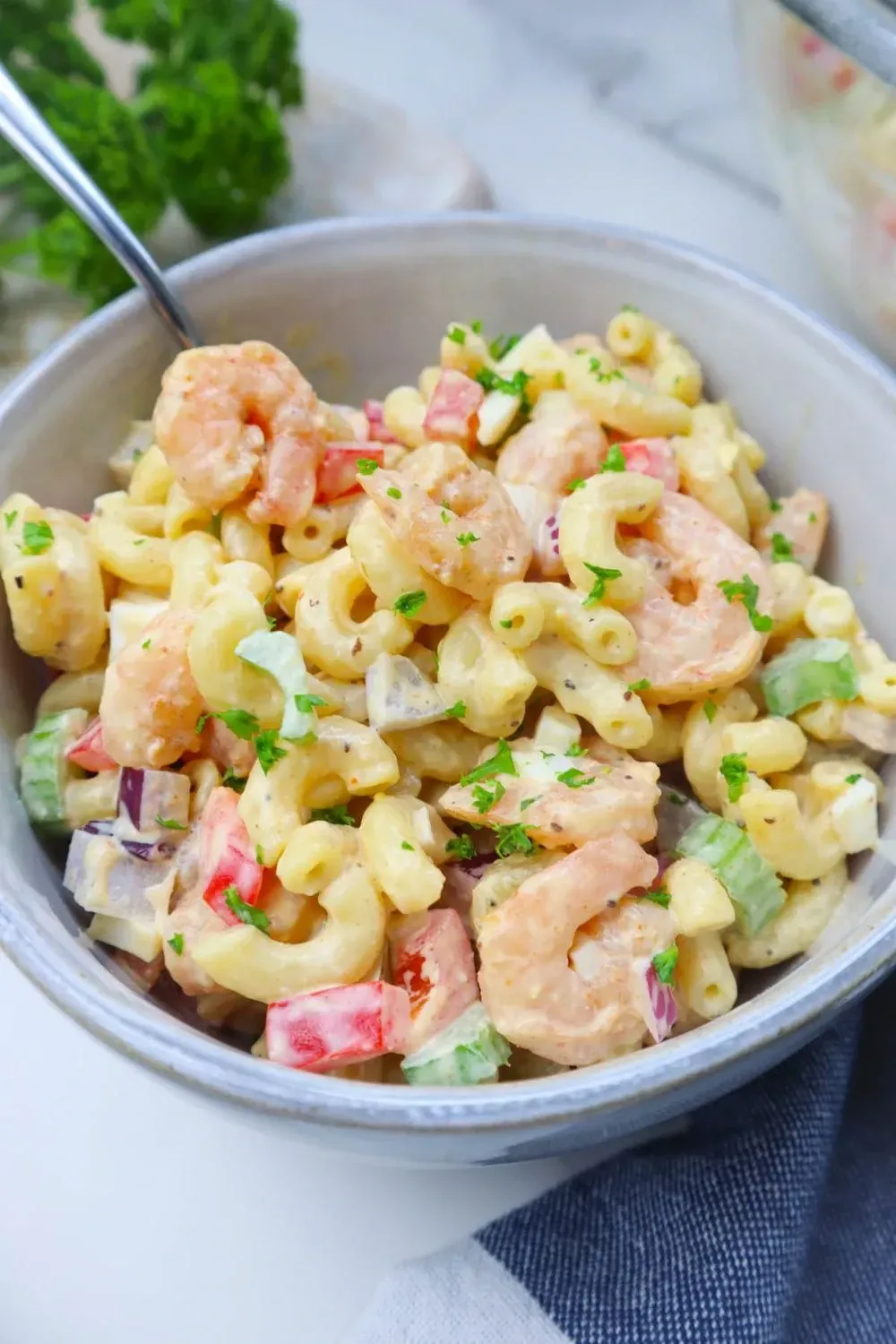 Creamy Macaroni Shrimp Salad with Old Bay