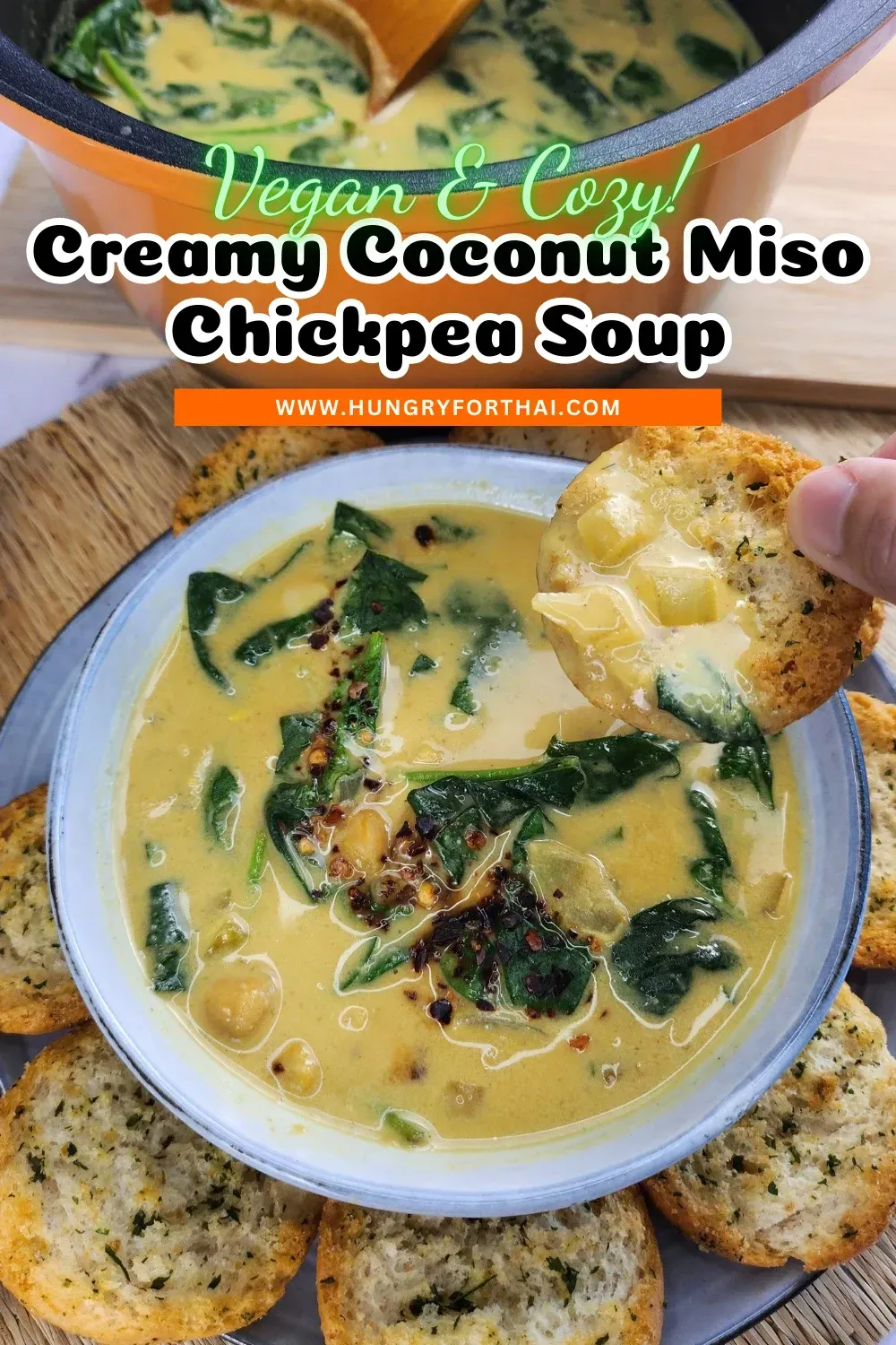 Easy Coconut Miso Chickpea Soup Recipe