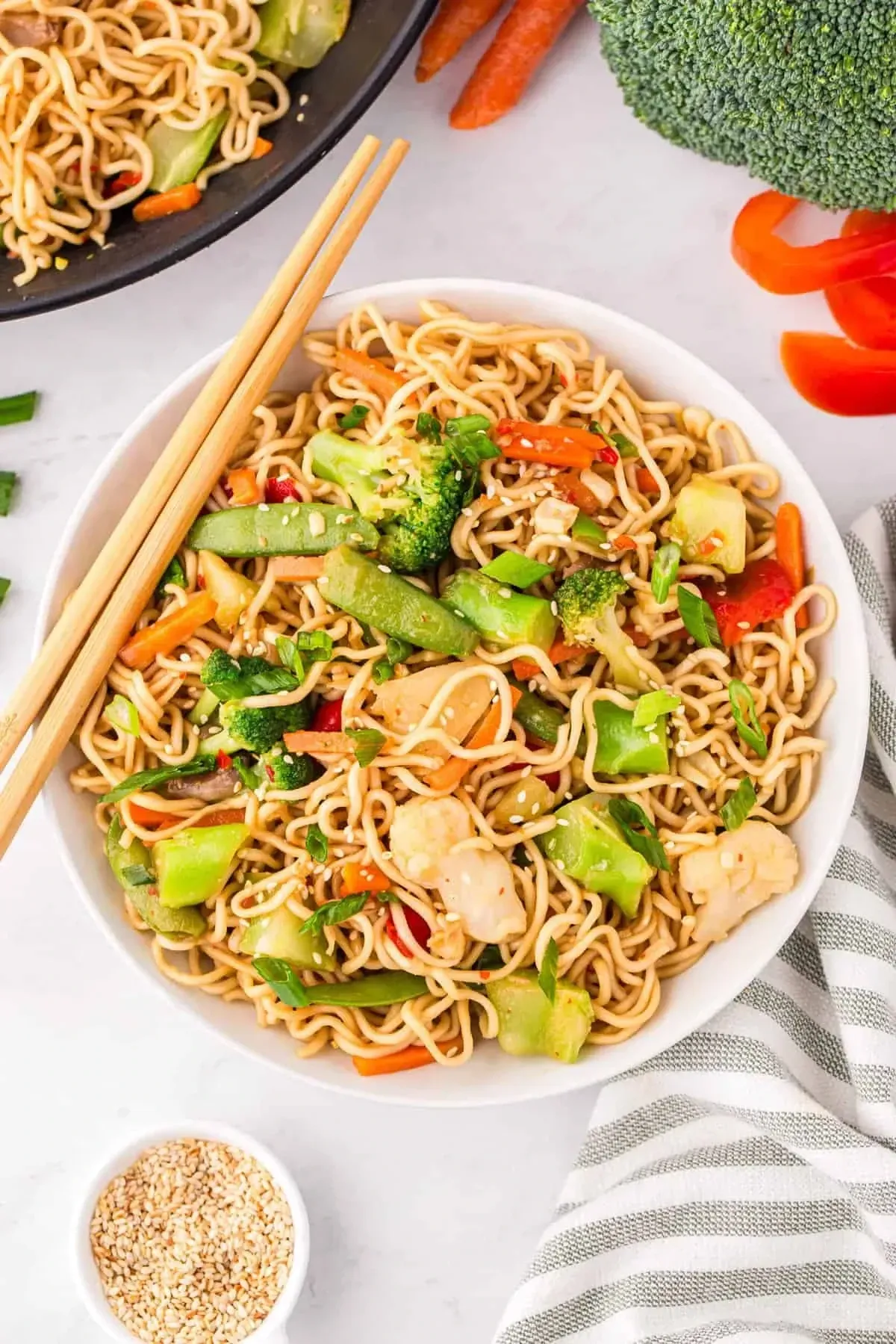 A bowl of Easy Ramen Stir Fry