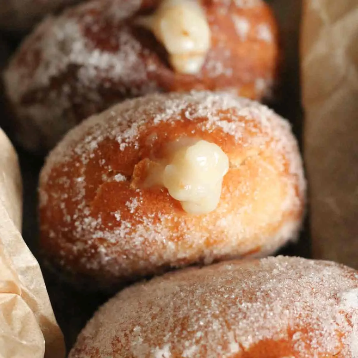 Easy Vegan Air Fryer Donuts With Creamy Custard Filling