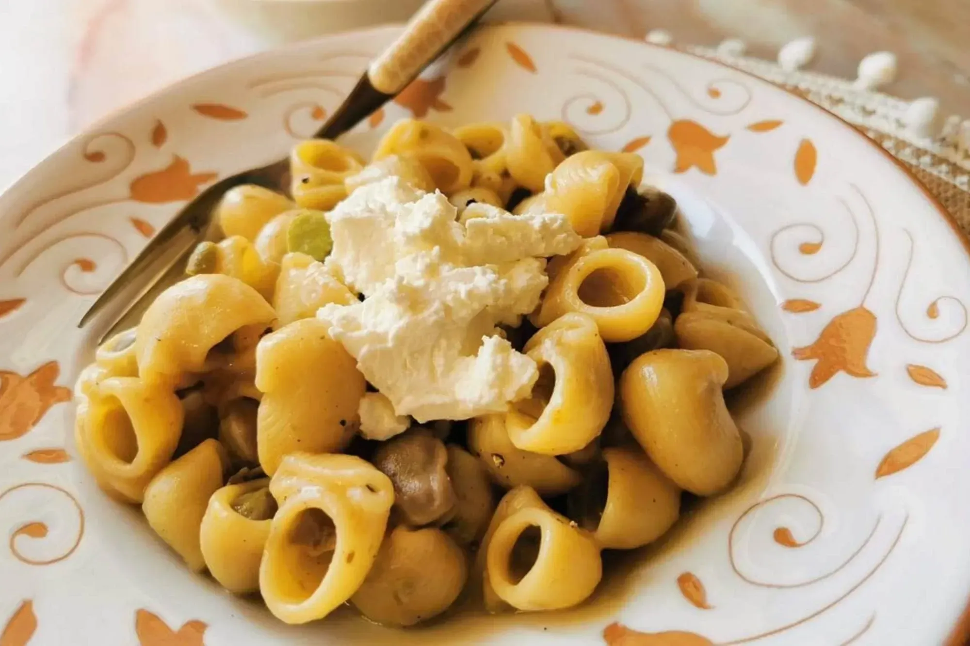 Fresh Fava Bean Pasta with Pecorino and Ricotta