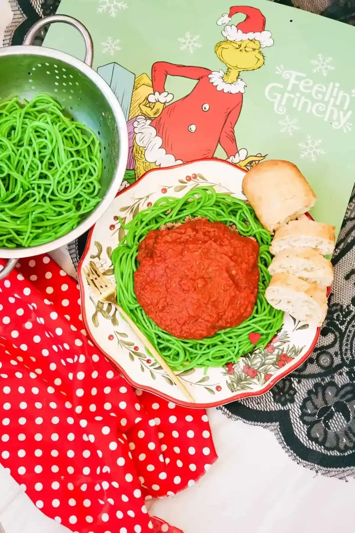 Grinch Spaghetti