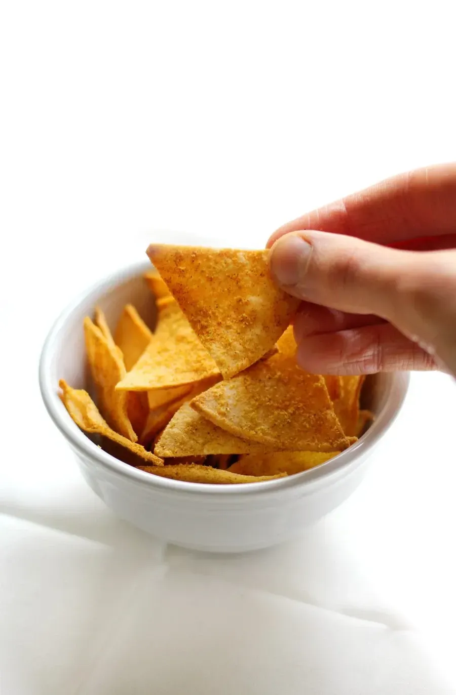 Healthy Homemade Vegan Doritos "Nacho Cheese" Flavor (Gluten-Free, Allergy-Free)