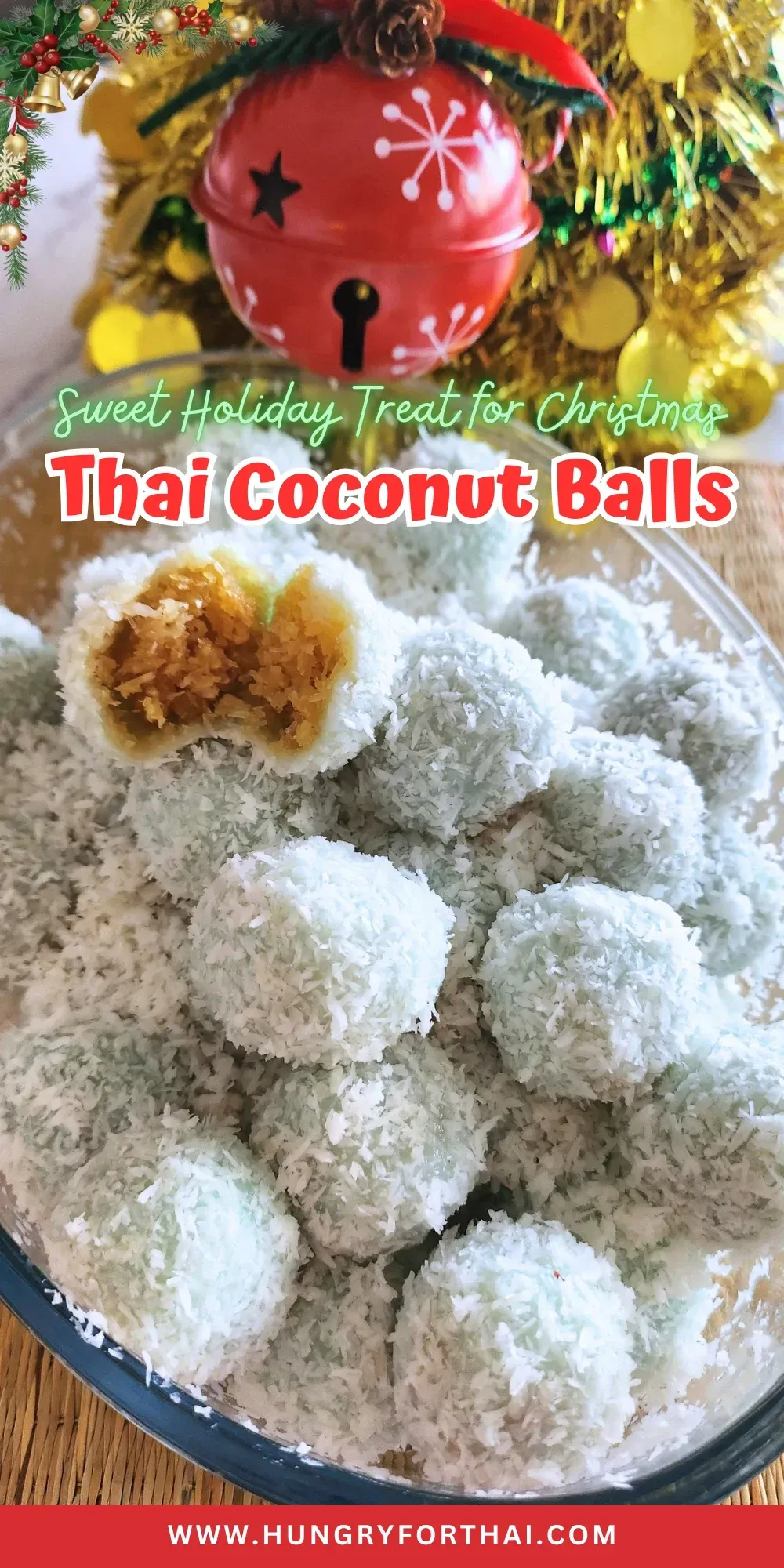 Thai Coconut Balls Dessert (Khanom Tom)