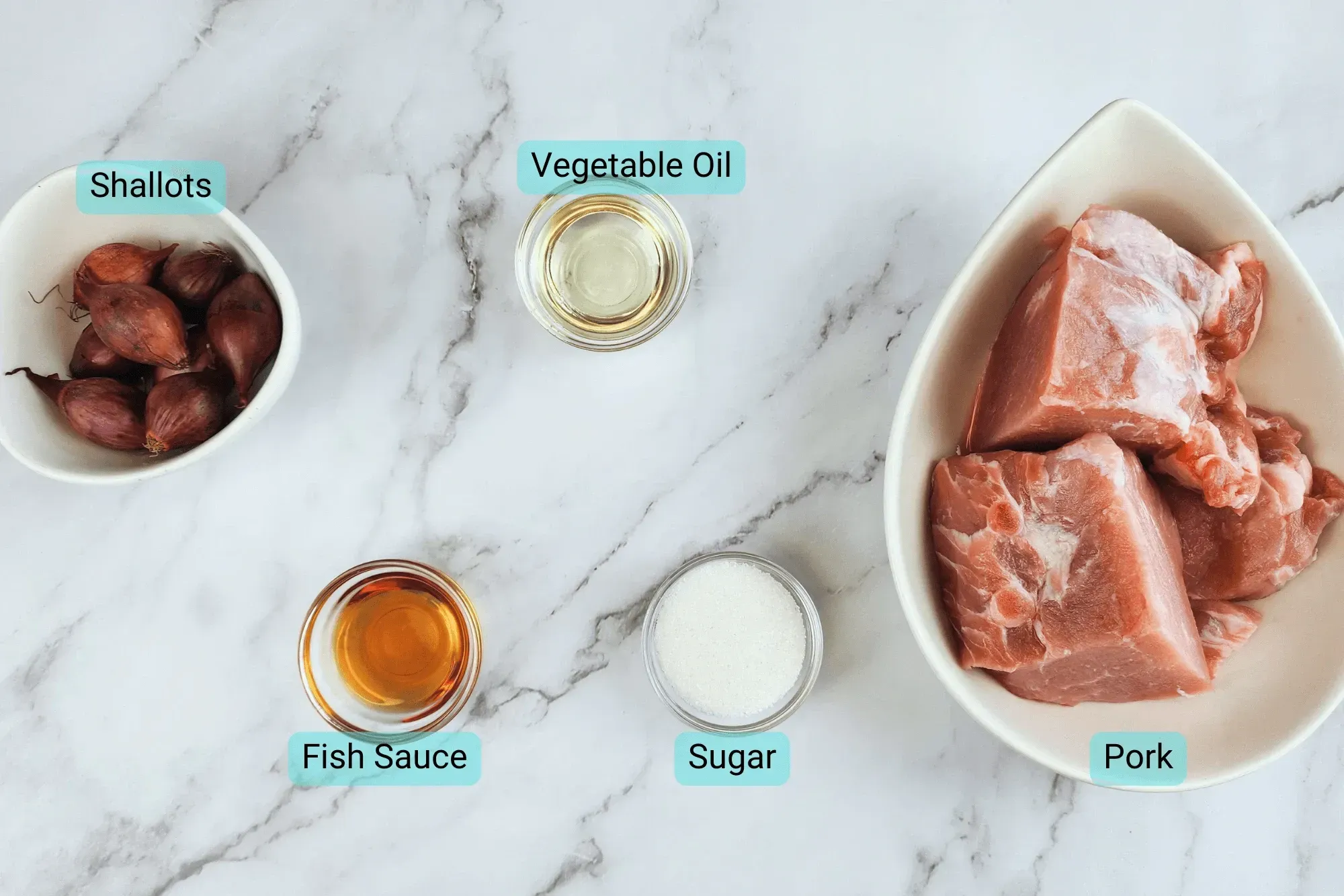 Ingredients for Crispy Air-Fried Shredded Pork