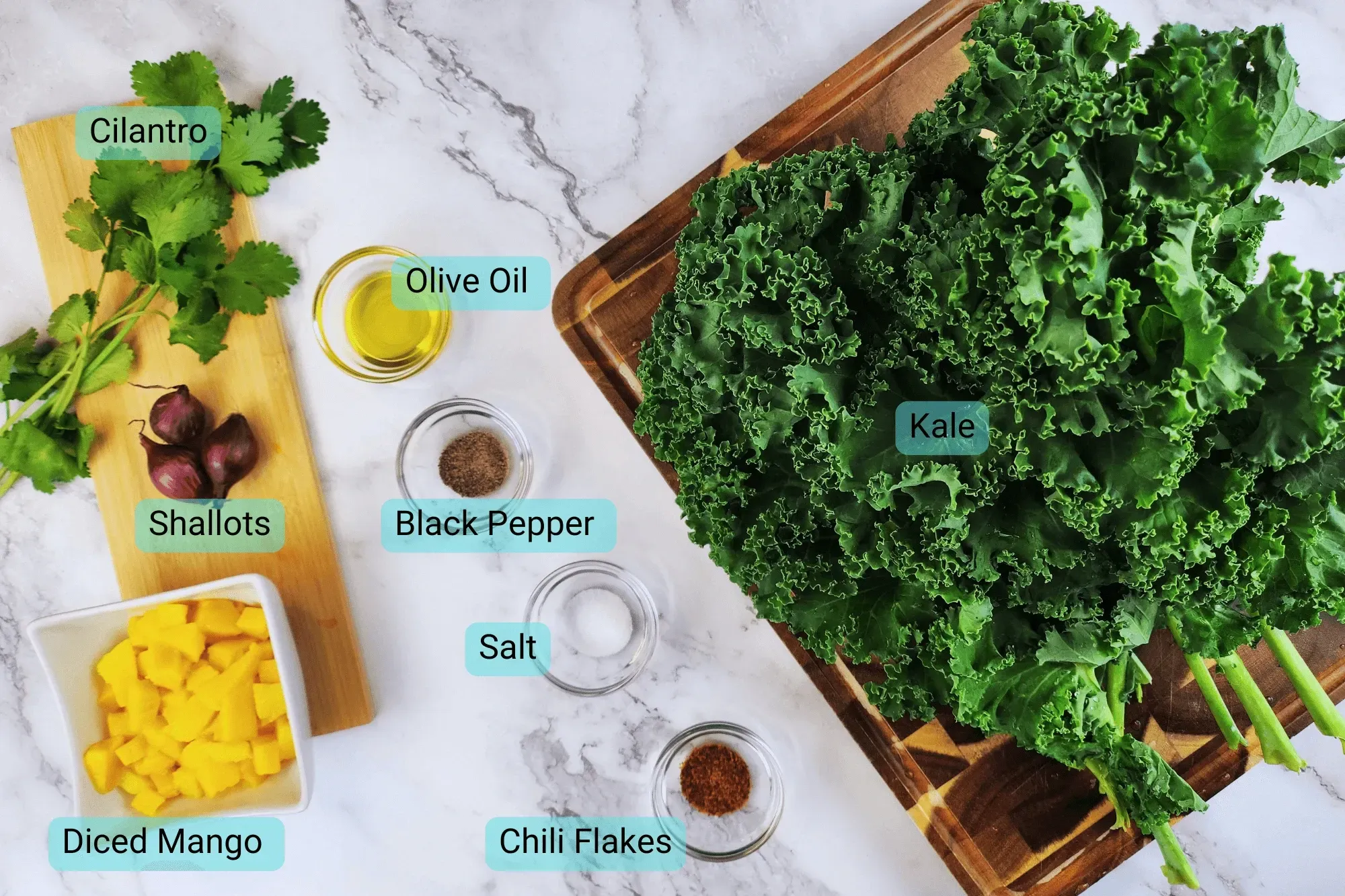 Ingredients for Crispy Kale