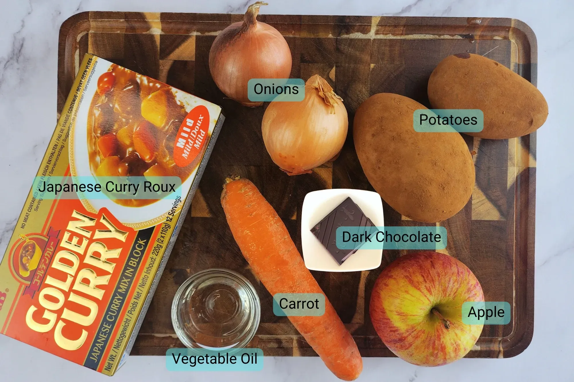 Ingredients for Simple &amp; Easy Japanese Curry
