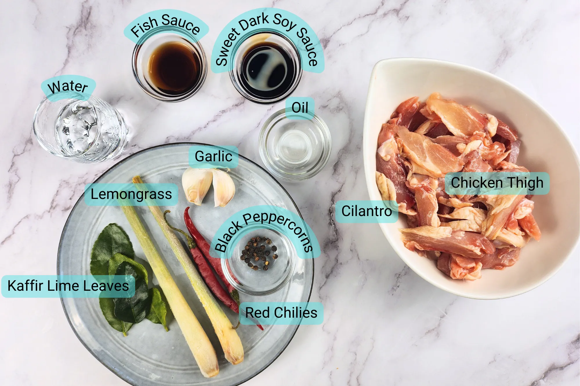 Ingredients for Lemongrass Chicken Stir-Fry 