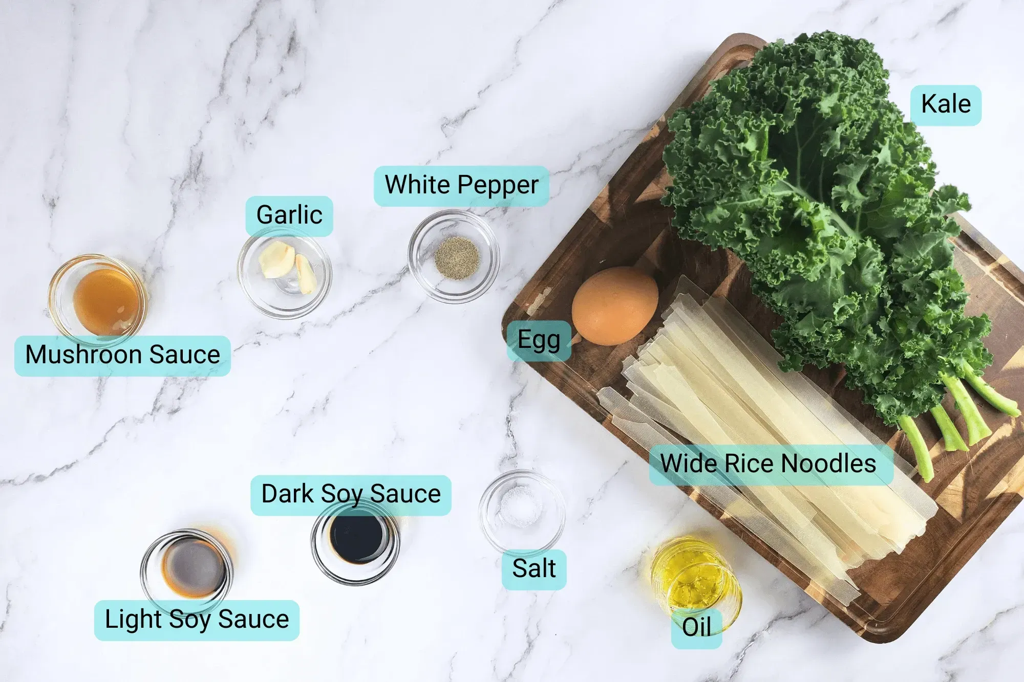 Ingredients for Pad See Ew