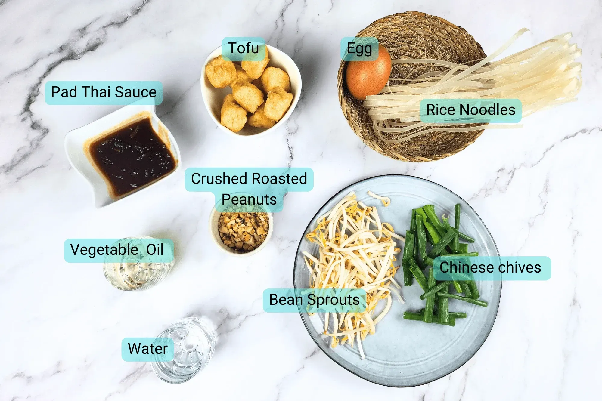 Ingredients for Pad Thai