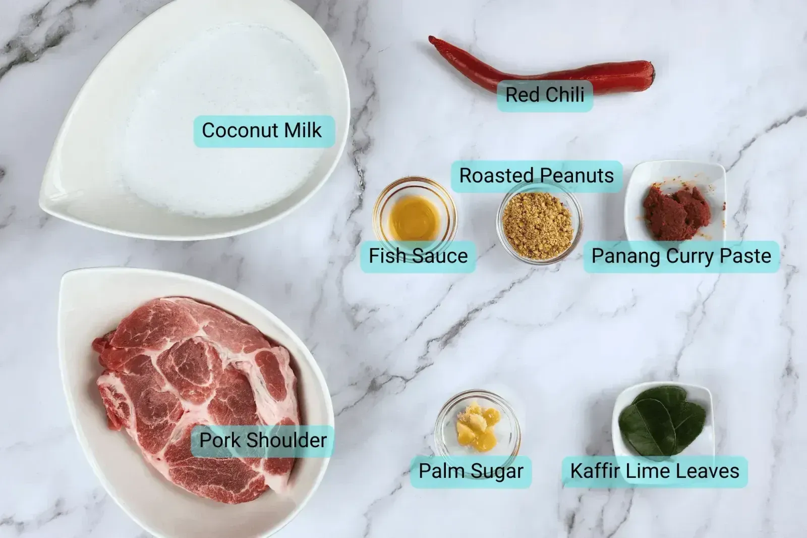 Ingredients for Panang Curry