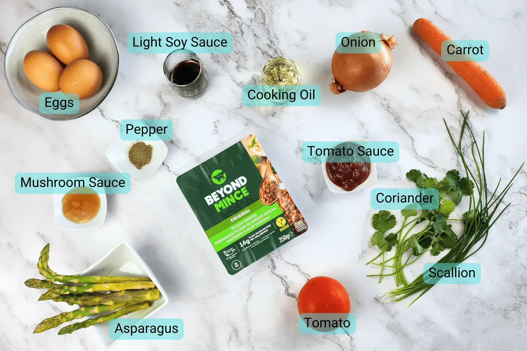 Ingredients for Stuffed Omelette