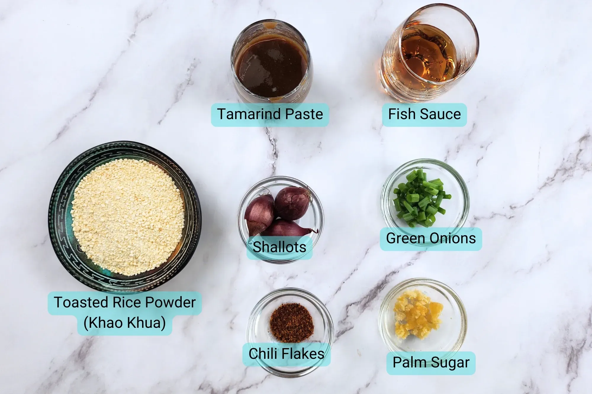 Ingredients for Nam Jim Jaew (Thai Dipping Sauce) 