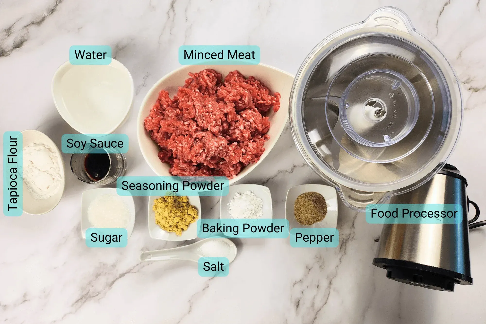 Ingredients-meat balls