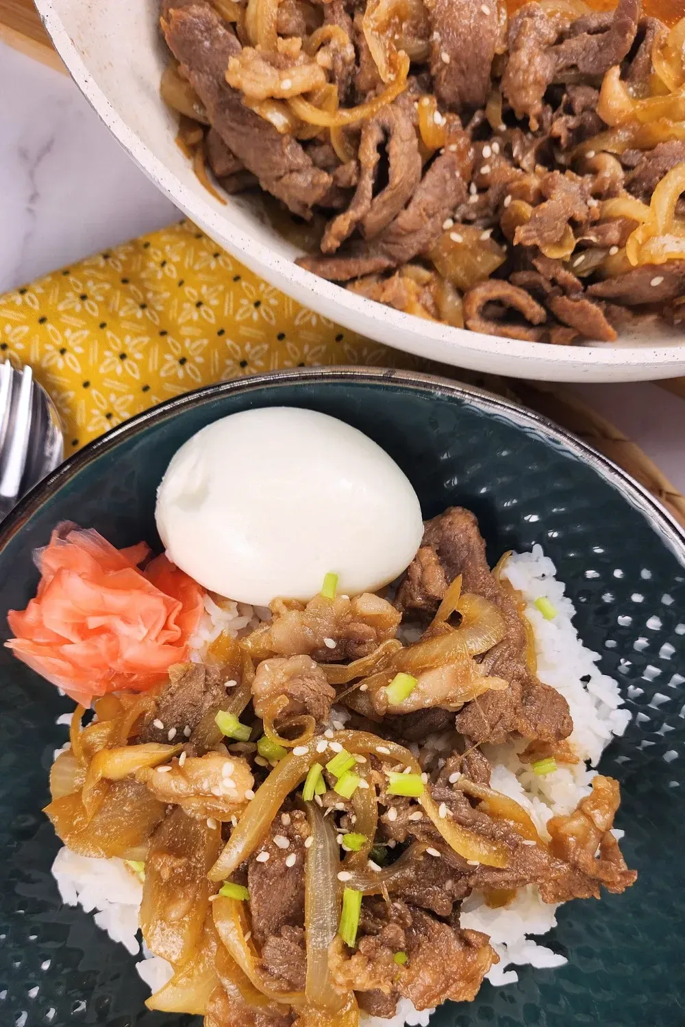 Japanese Beef and Onsen Egg (Gyudon)