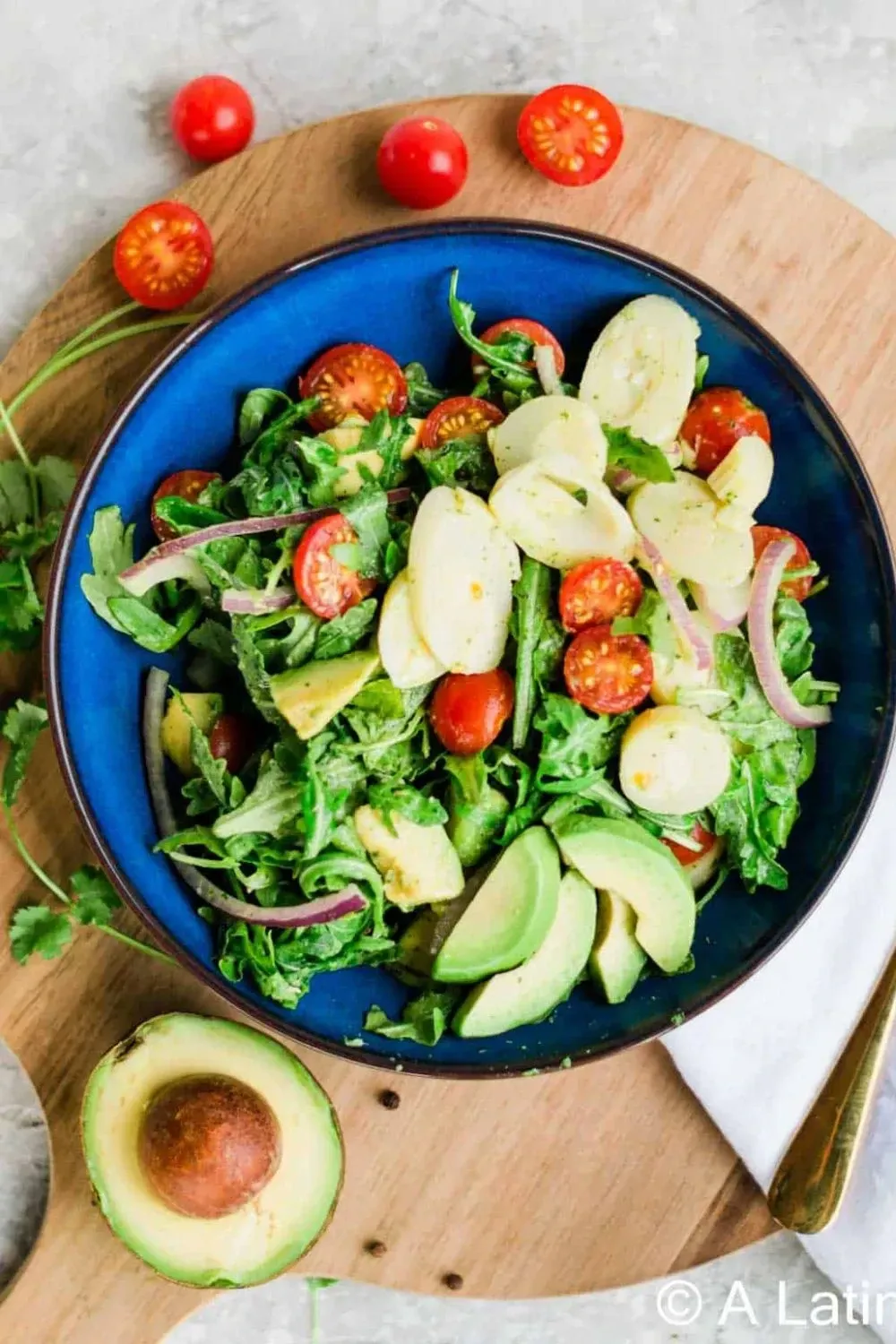 Hearts of Palm Salad with Vegan Avocado Dressing