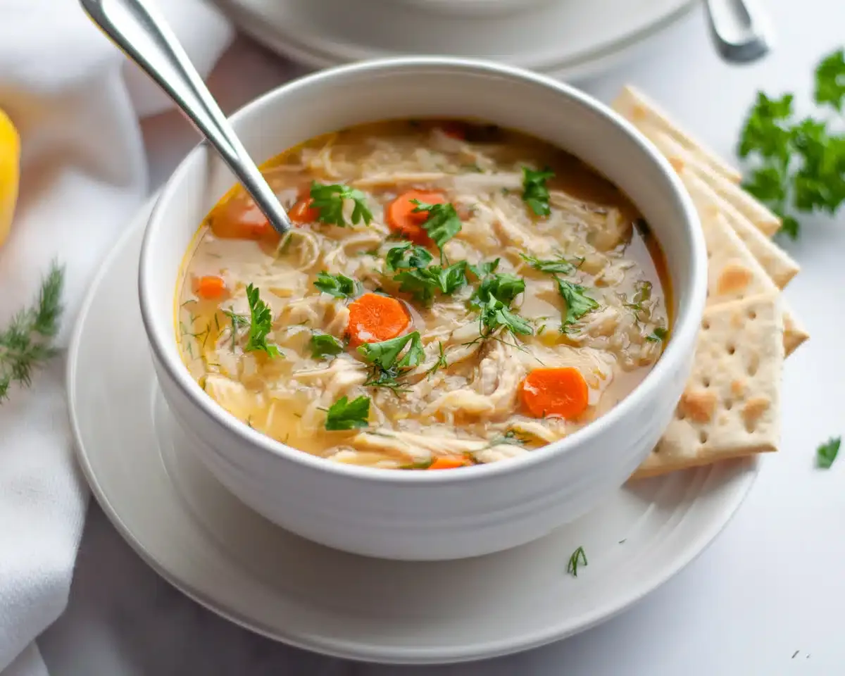 Lemon Chicken and Rice Soup