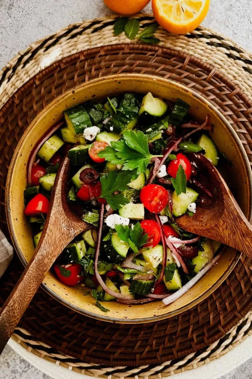 Mediterranean Cucumber Tomato Salad