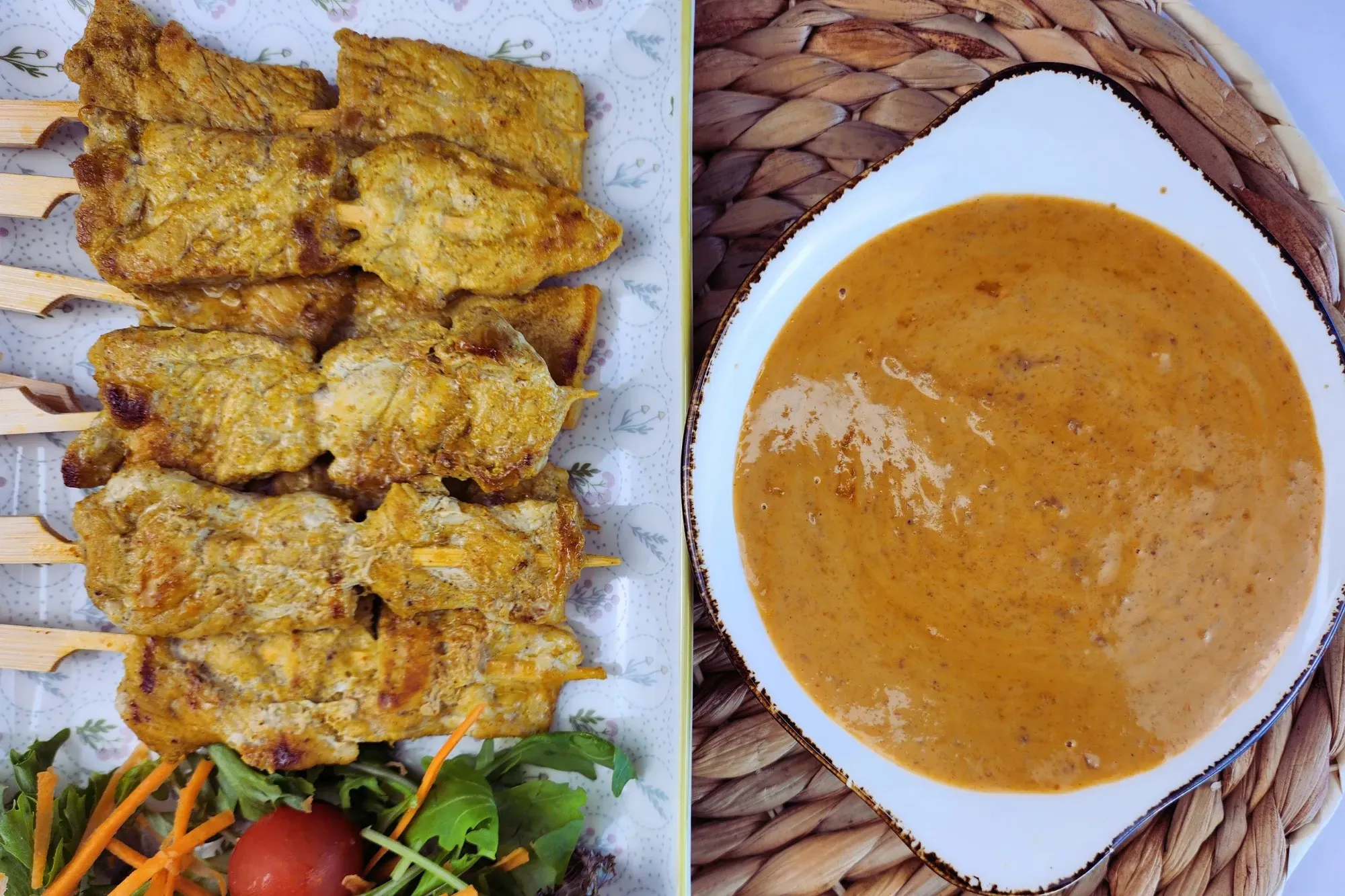 Pork Satay with peanut sauce