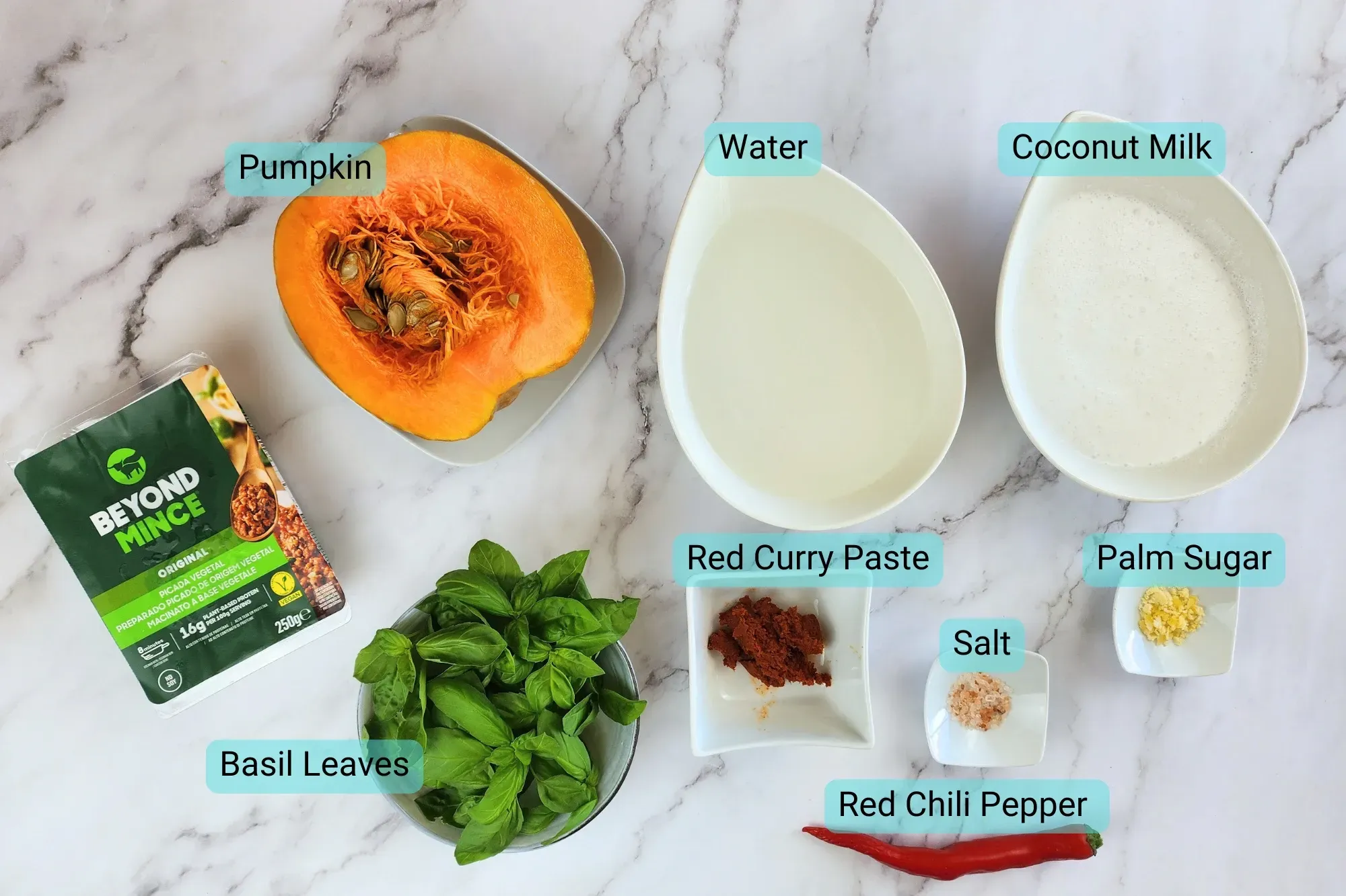 Pumpkin Curry Veg. Ingredients