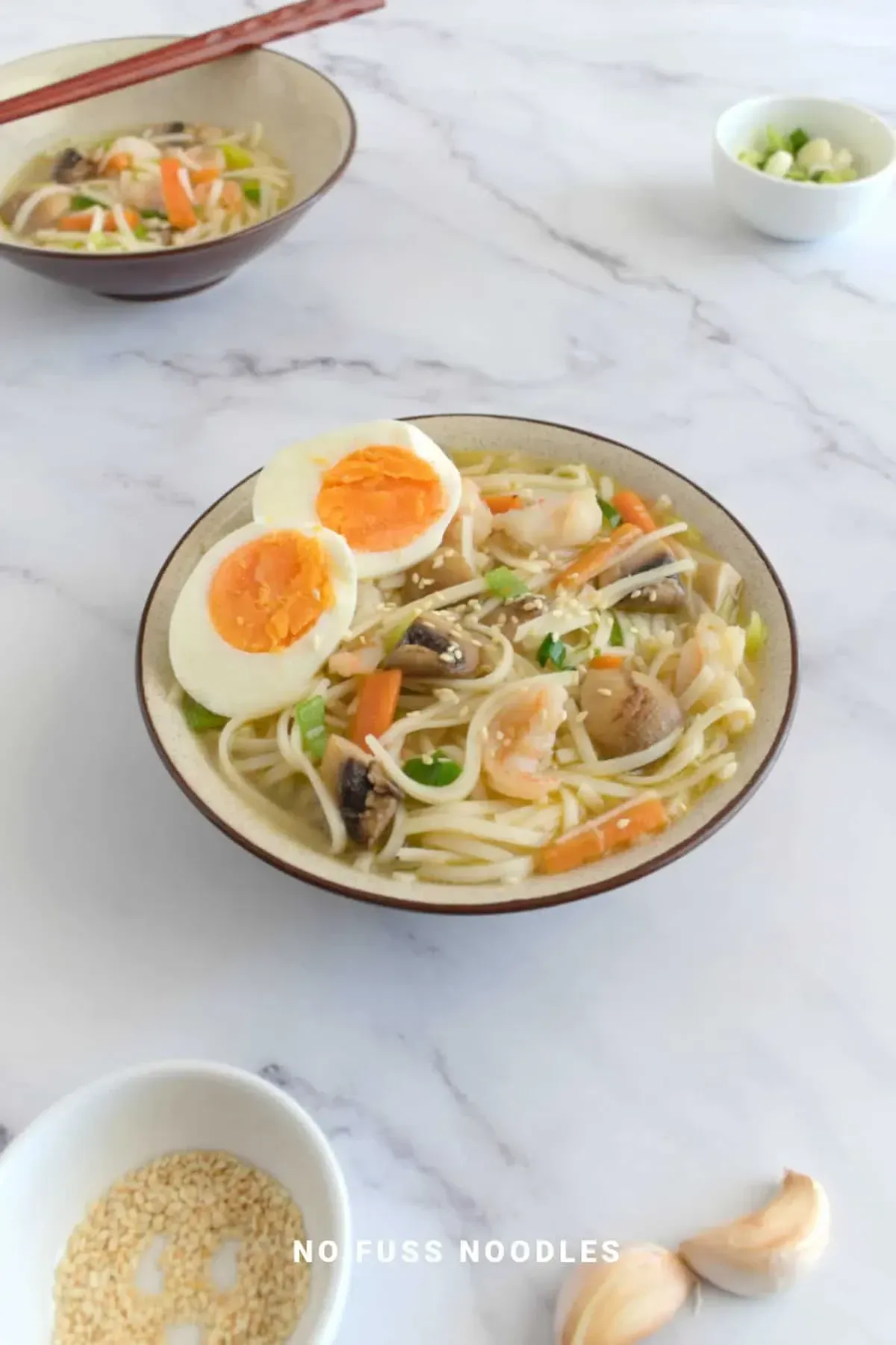Ramen Garlic Noodles in a bowl