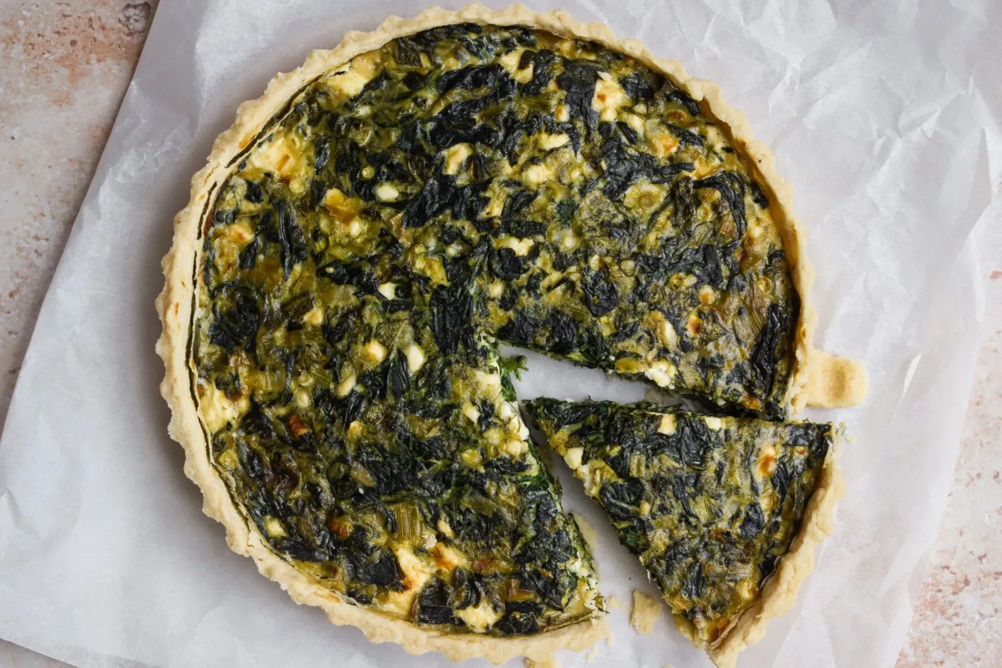 Spanakopita Tart (Spinach and Feta Tart)