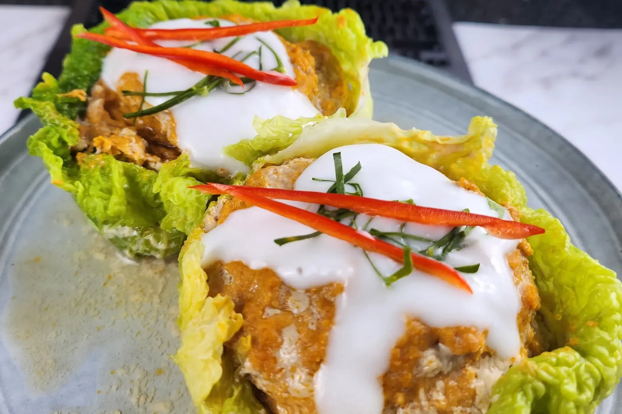 Steamed Red Curry Custard (Haw Mok)