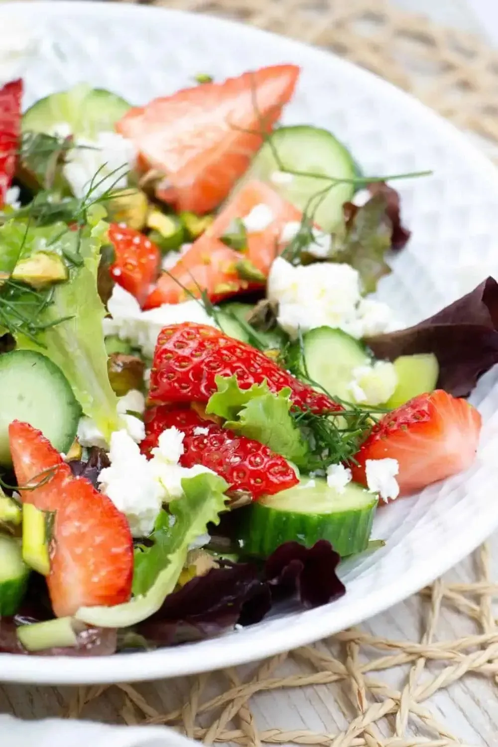 Strawberry and Feta Salad with Honey Dressing