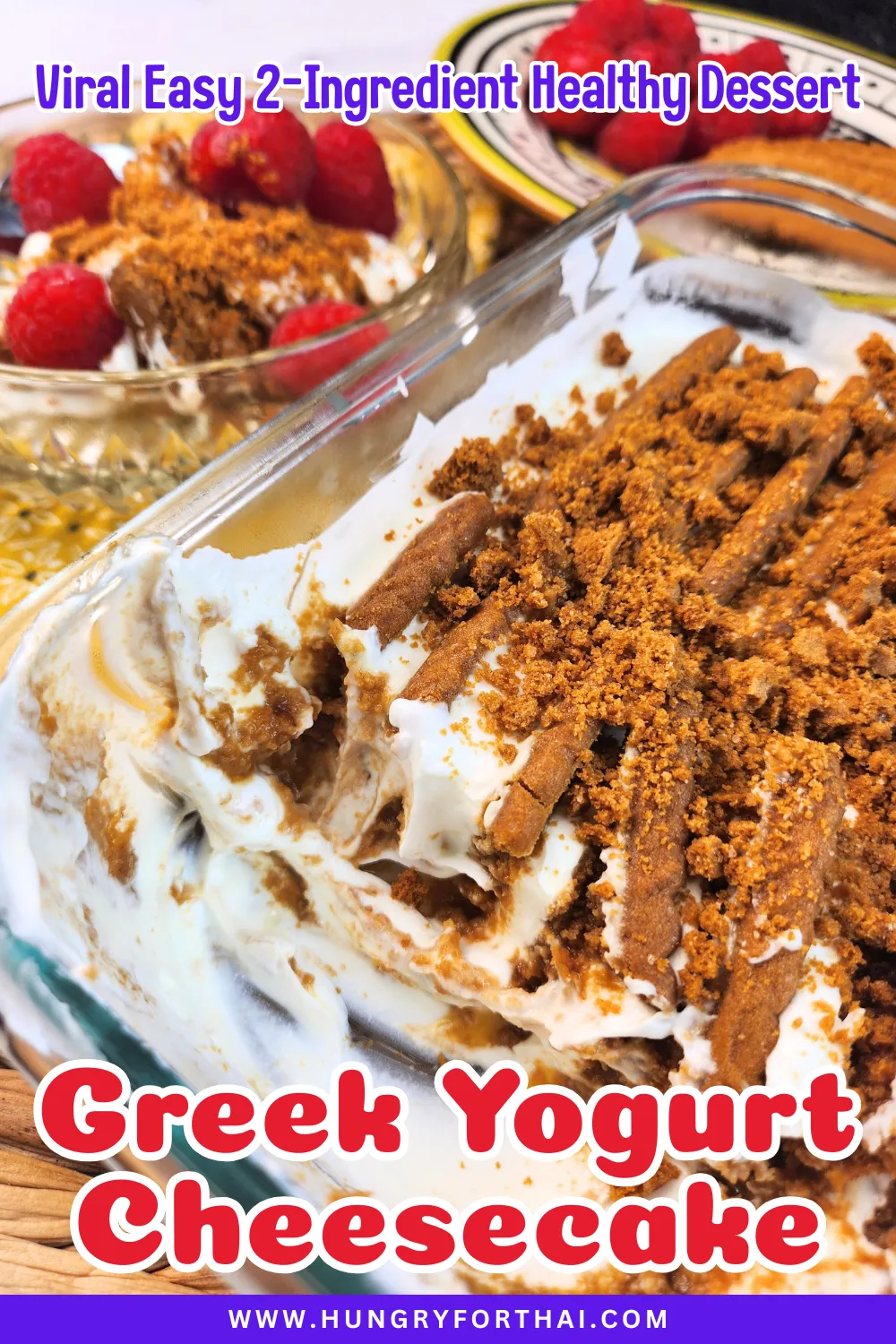 Viral Greek Yogurt Cheesecake (Easy 2-Ingredient Healthy Dessert)