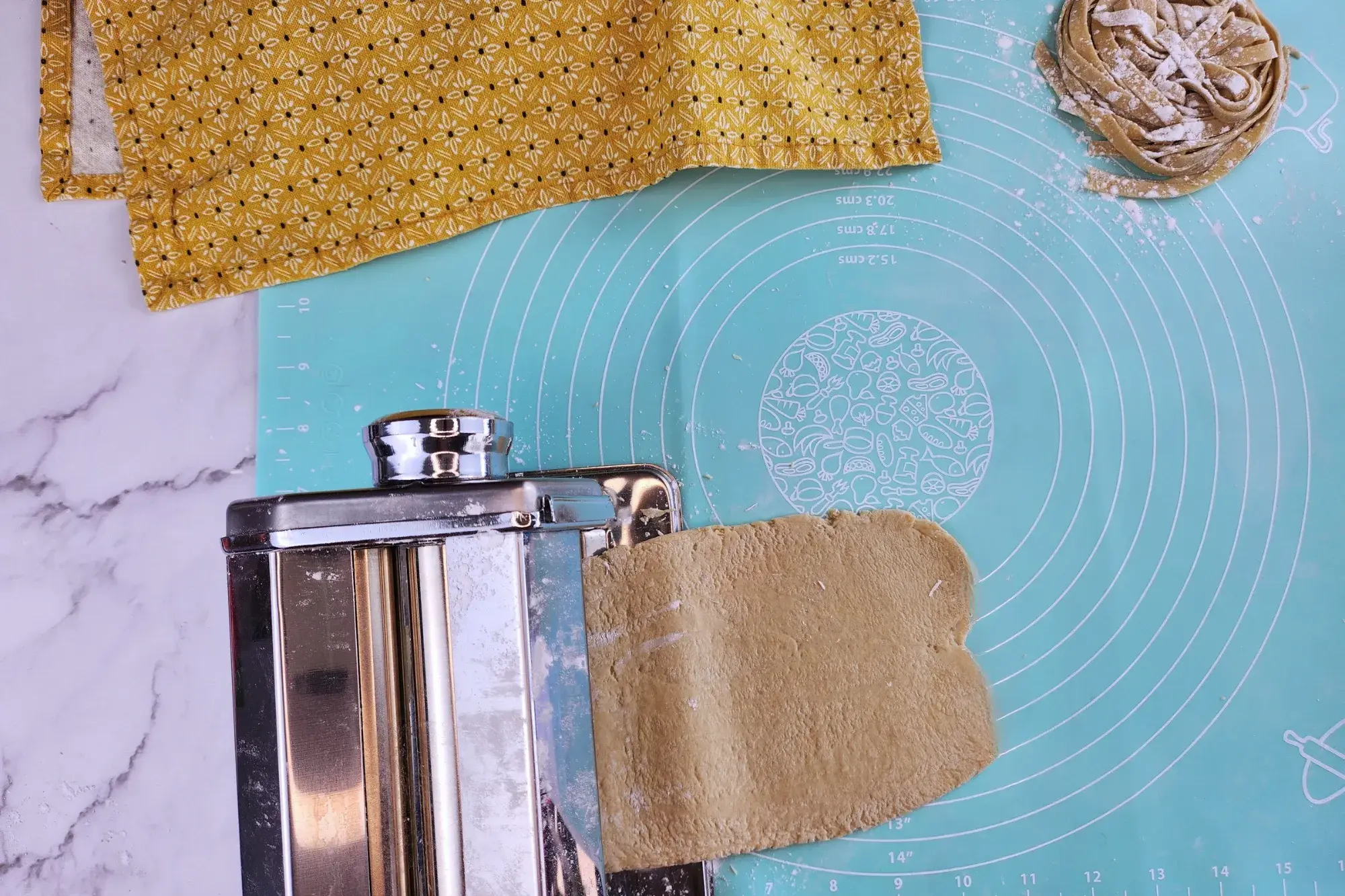 Start rolling (or use a pasta machine if you like) from thick to thin 