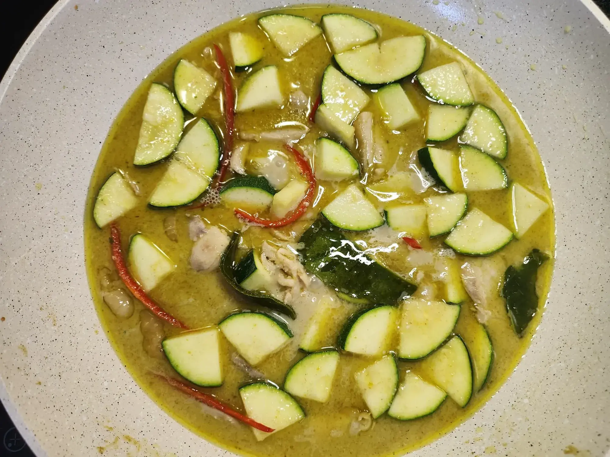 Simmer for about 10 minutes until the vegetables are tender and the flavors meld together.