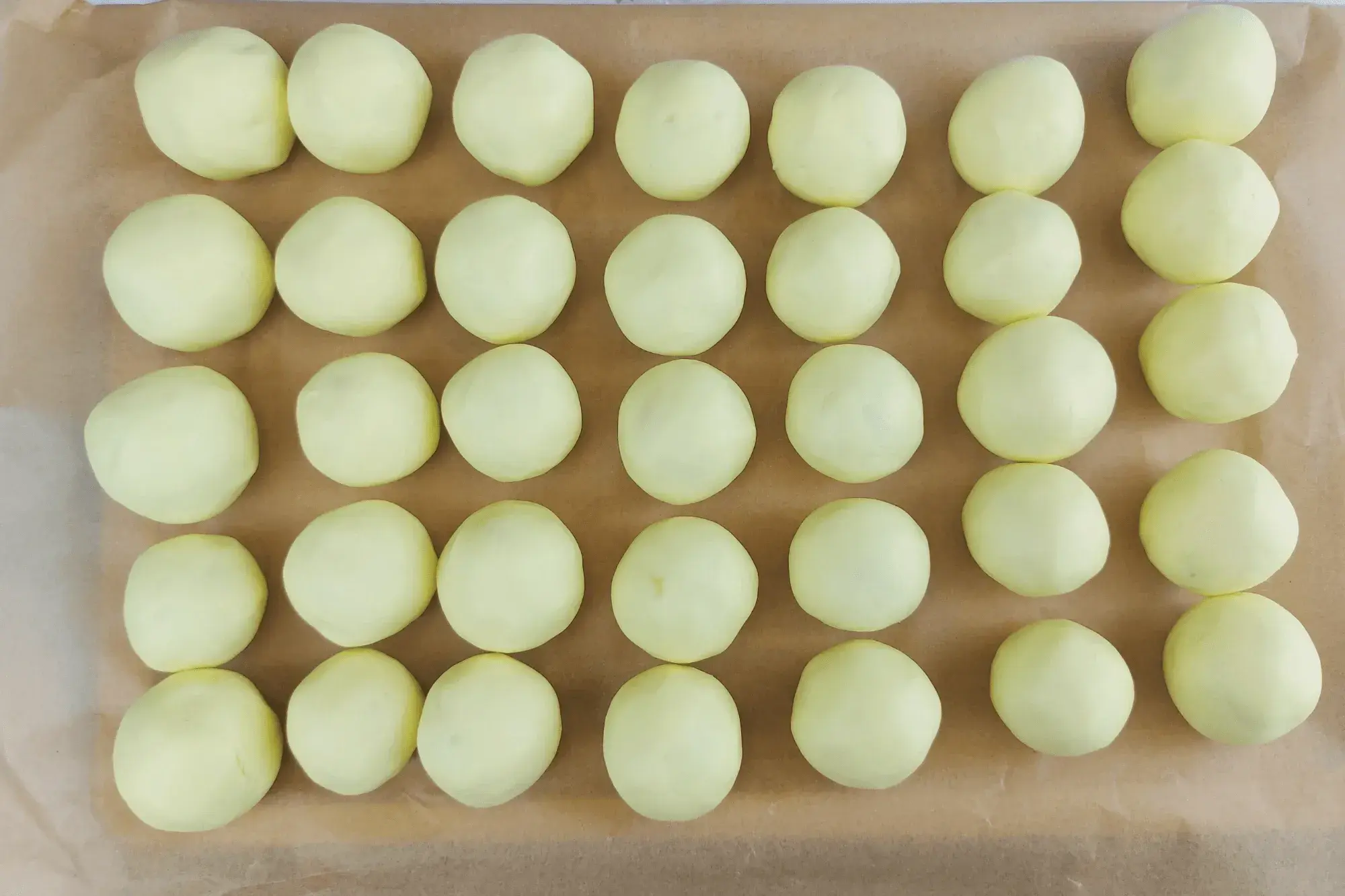 Ready to boil the coconut ball dumplings