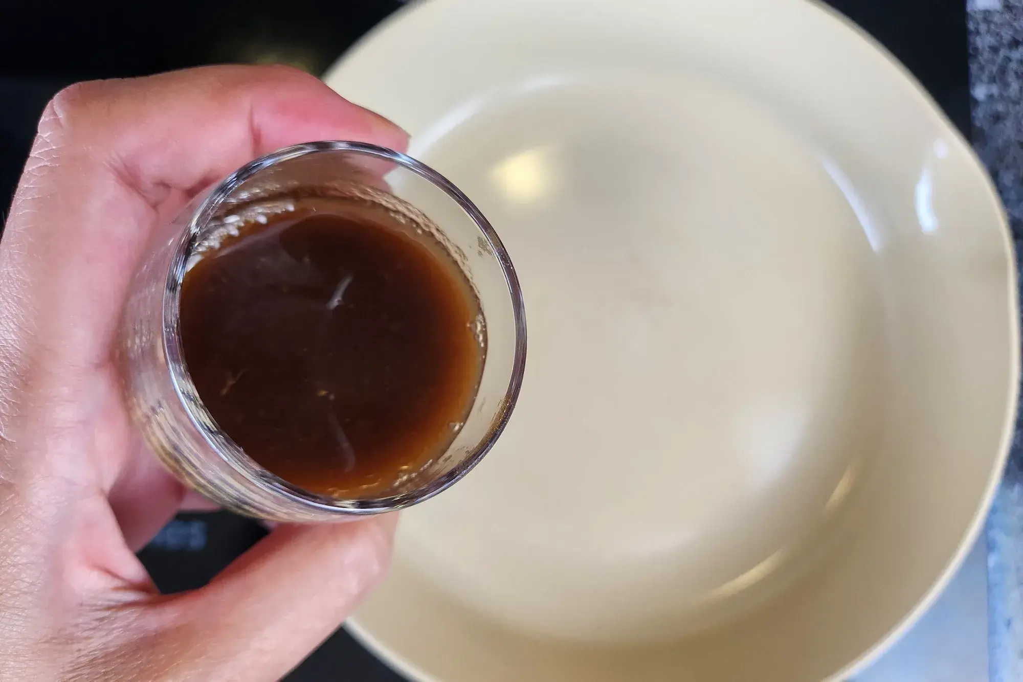 A hand mashed lemon grass