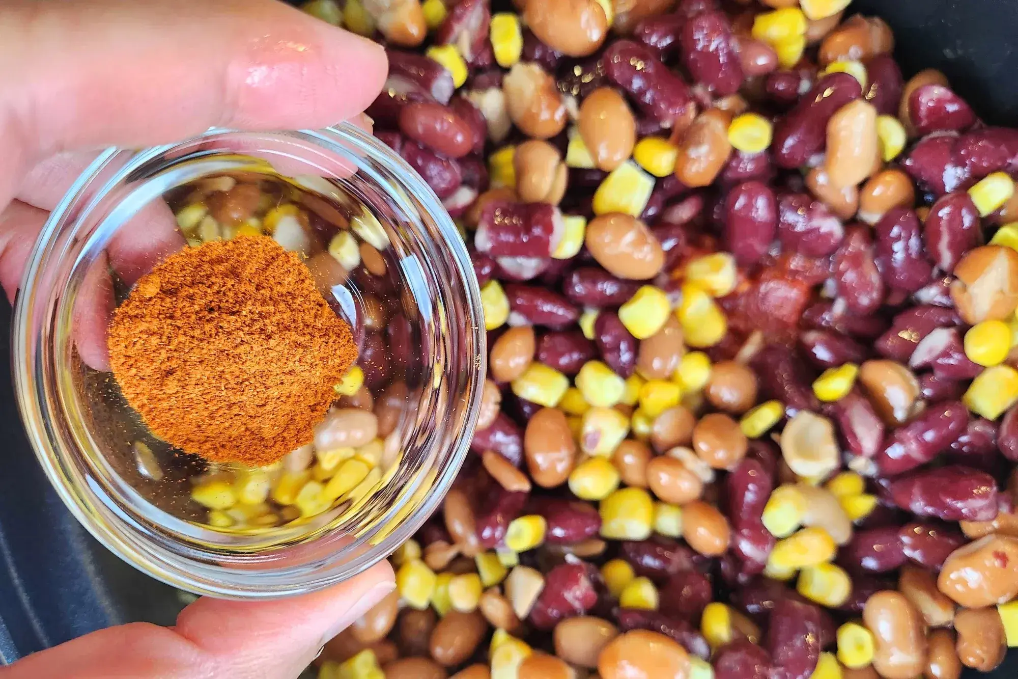 Add cayenne pepper -Homemade Vegetarian Chili