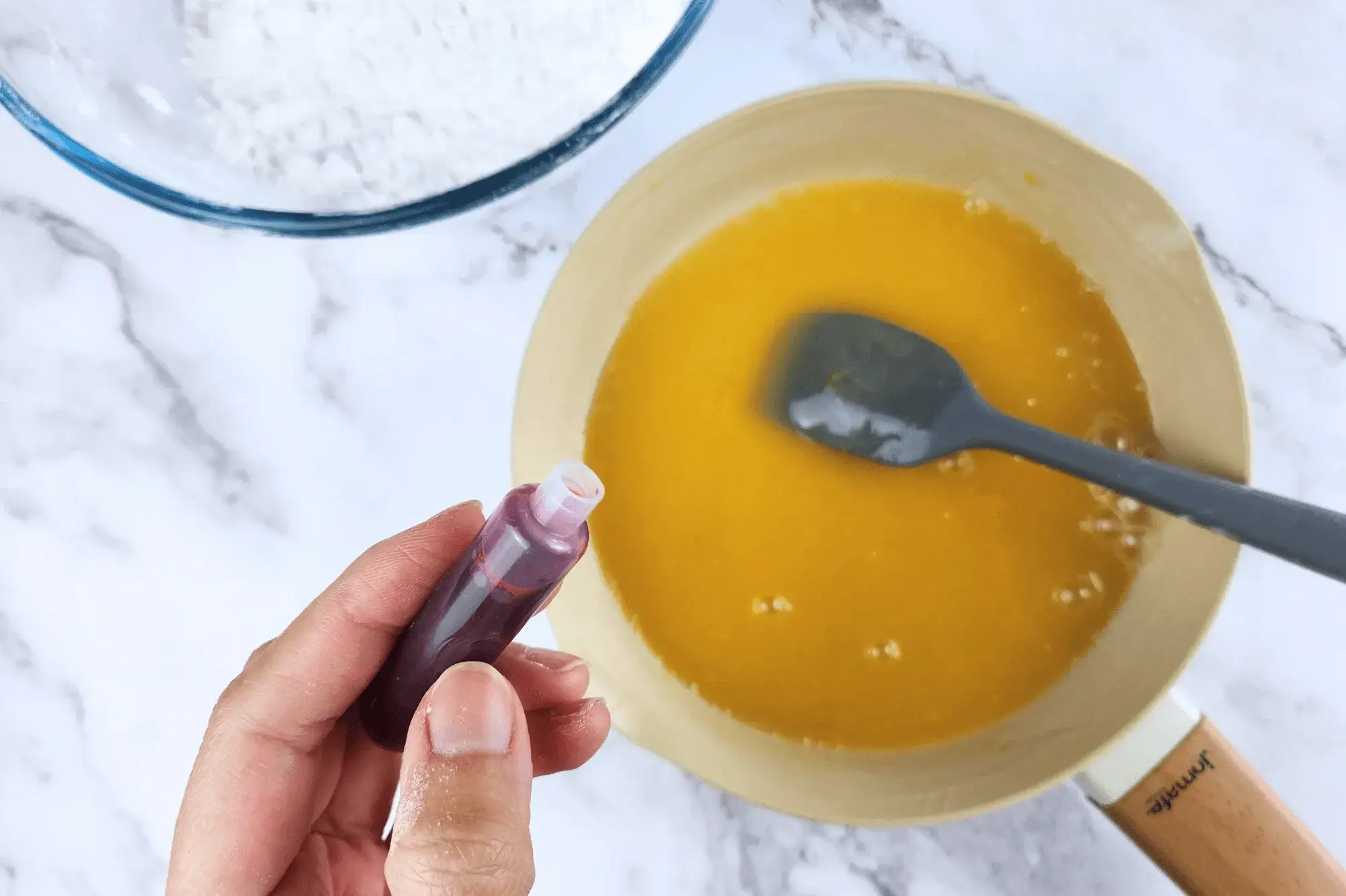 Add food coloring (if using)