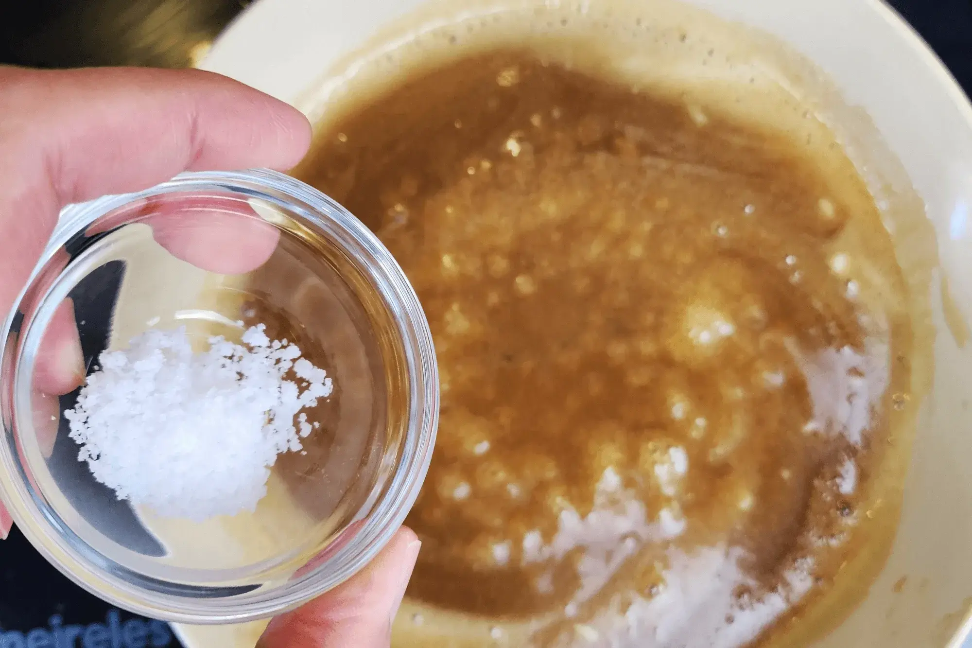 Add salt - Grilled Bananas with Coconut Sauce