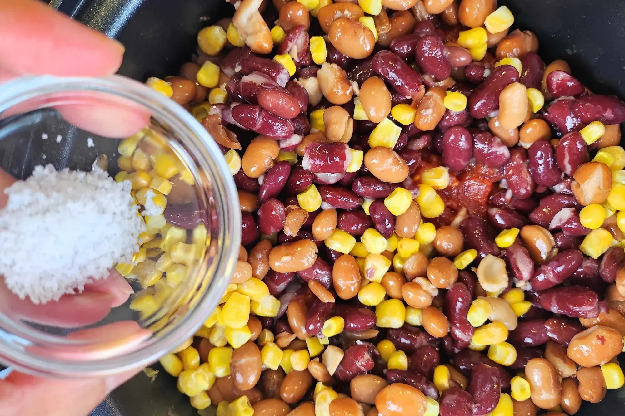 Add salt -Homemade Vegetarian Chili 