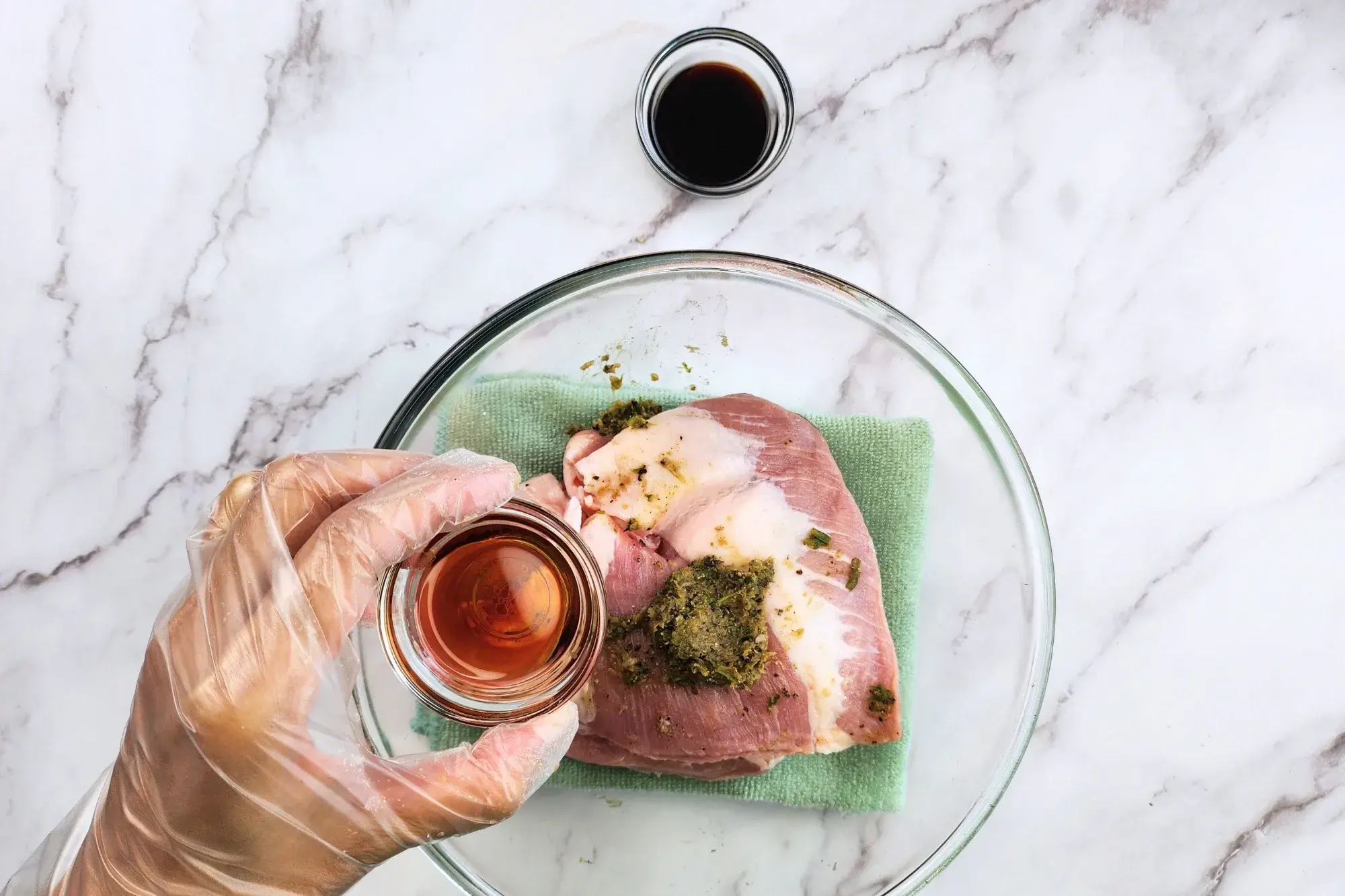 Add soy sauce -Thai Grilled Pork Jowl (Kor Moo Yang)