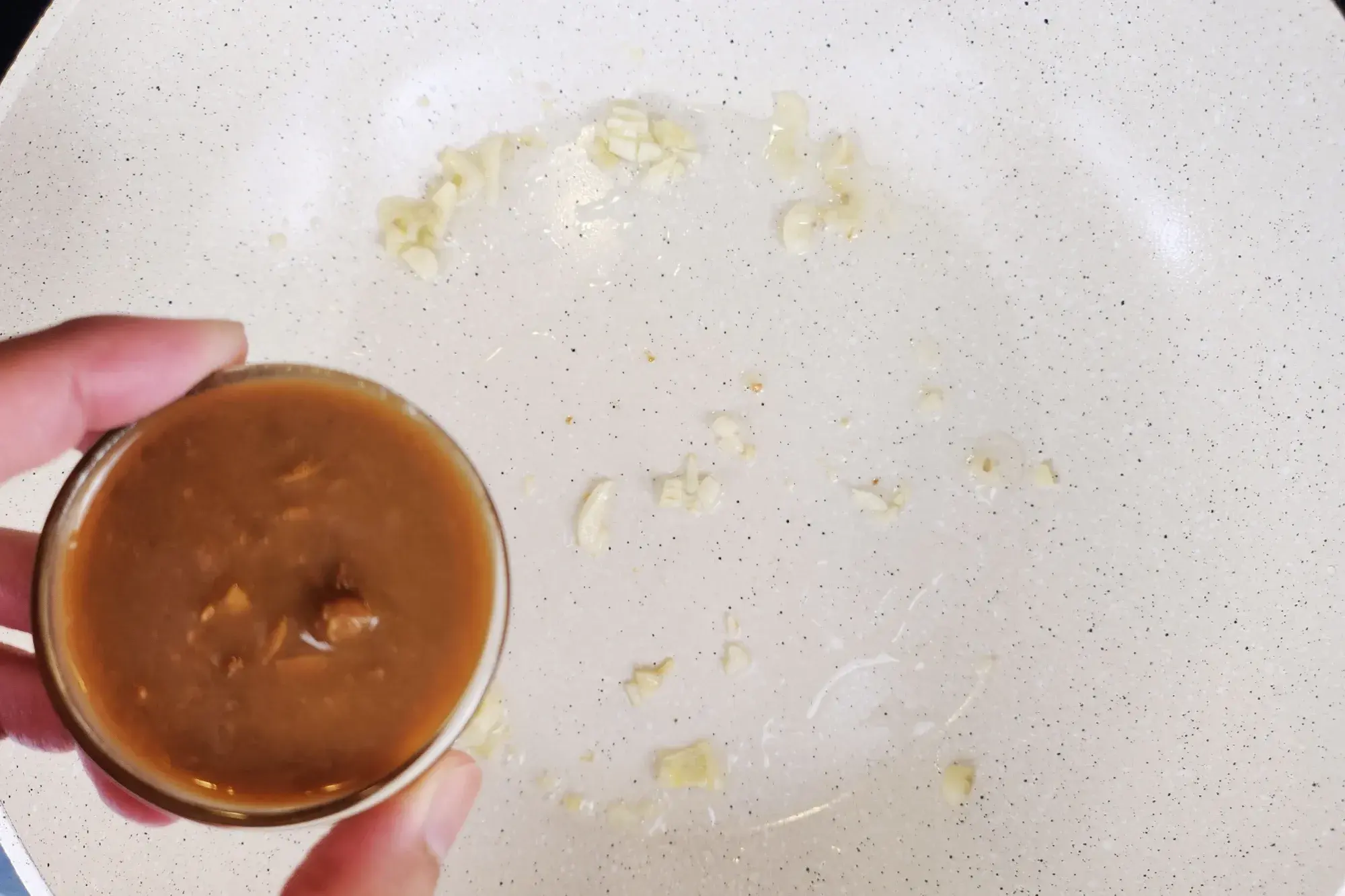 Add the salted soya beans 