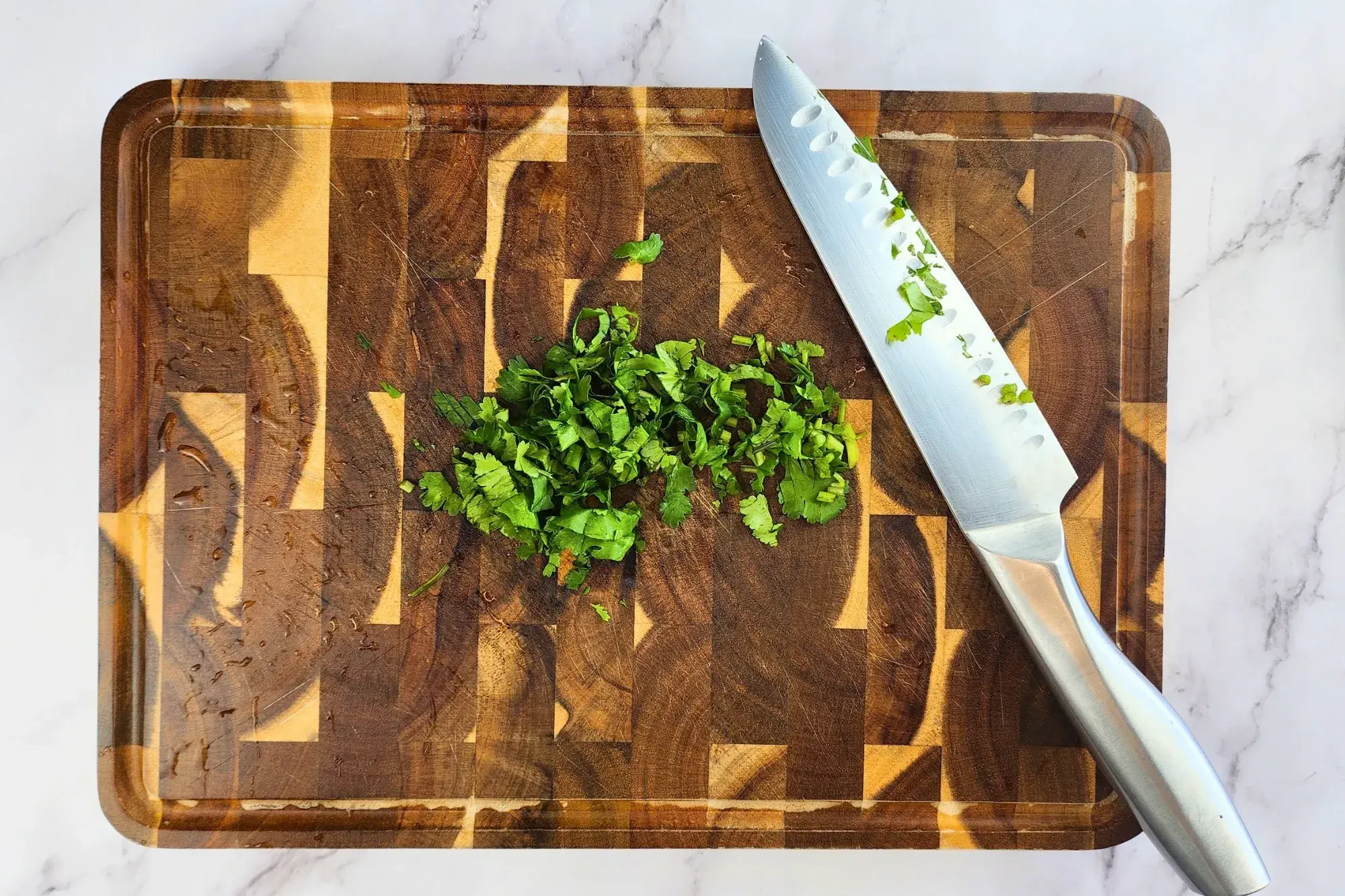chop the cilantro
