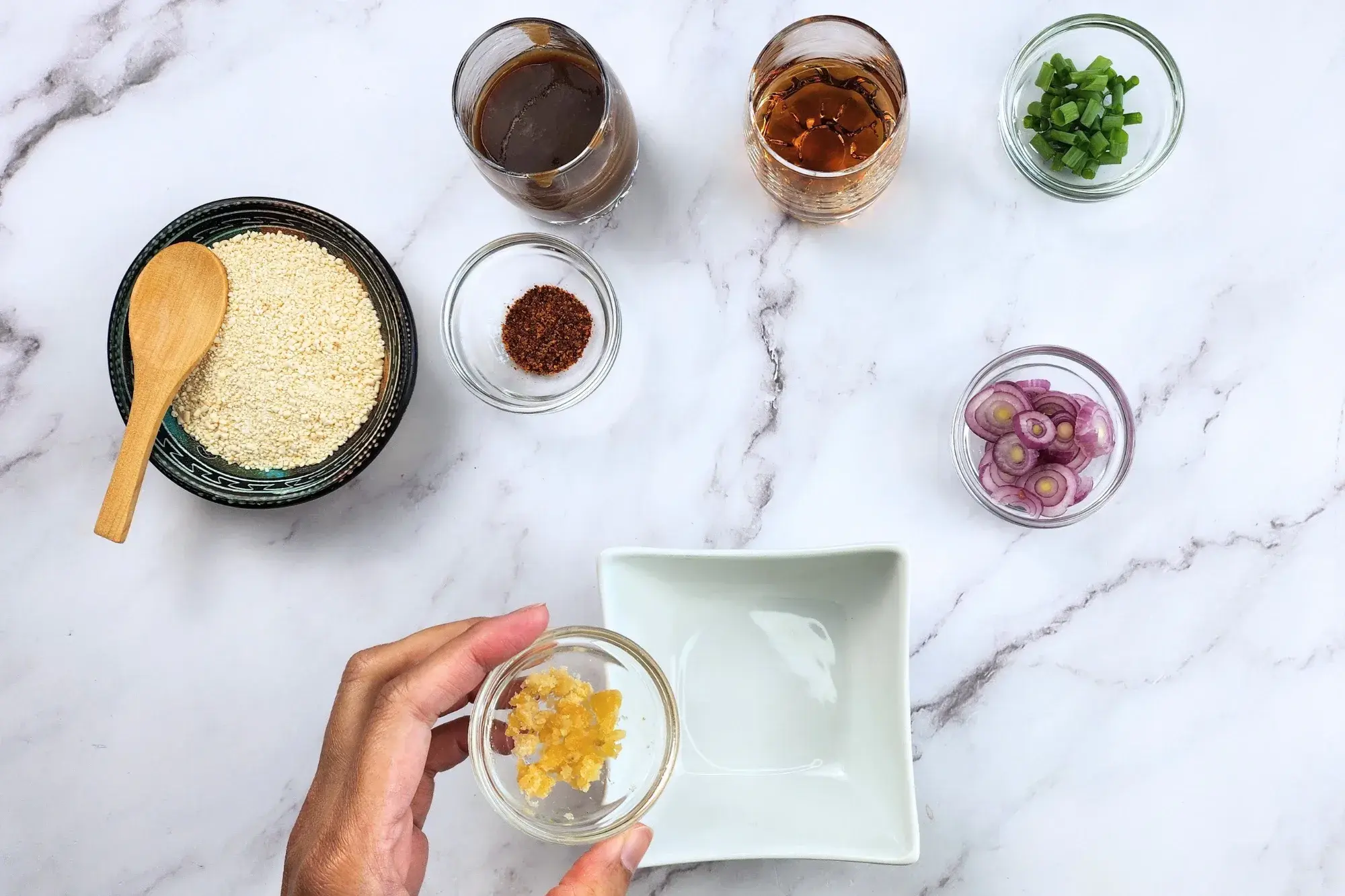 Mix just before serving for maximum freshness