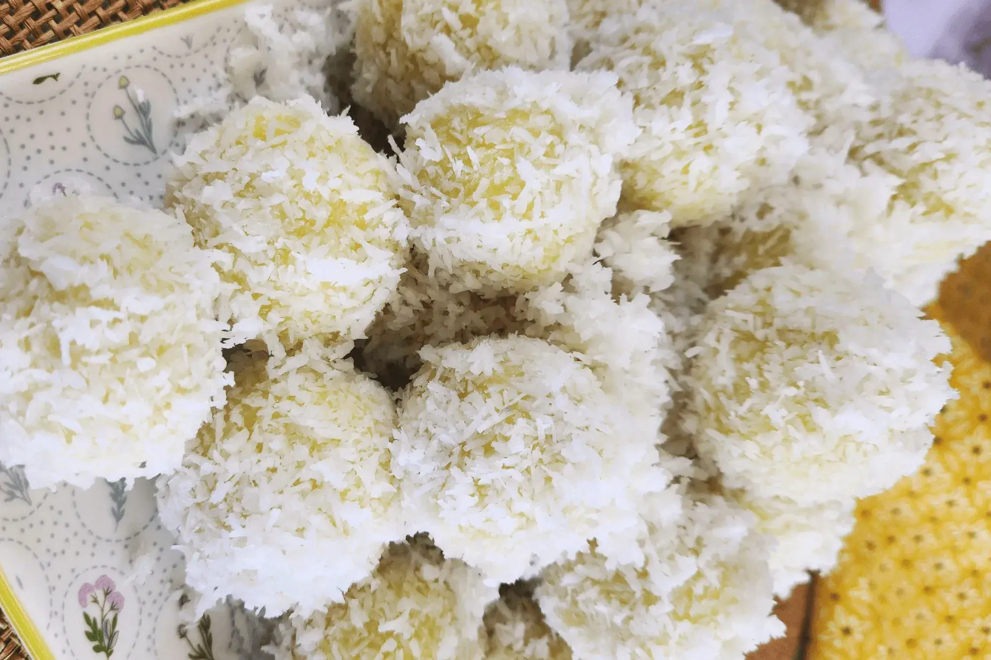 Continue this process until all the dumplings are coated.