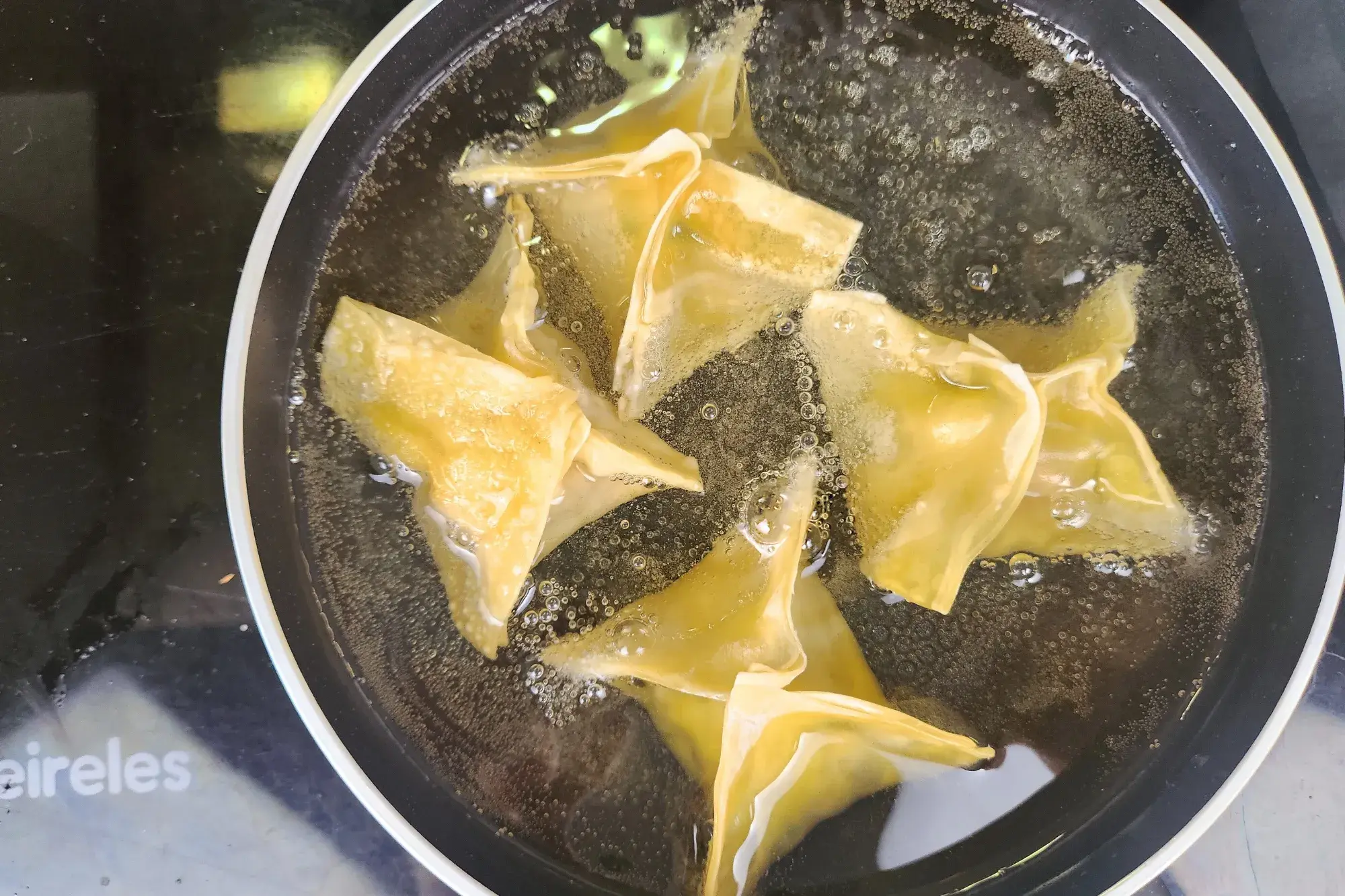 Deep fried vegan crab rangoons.