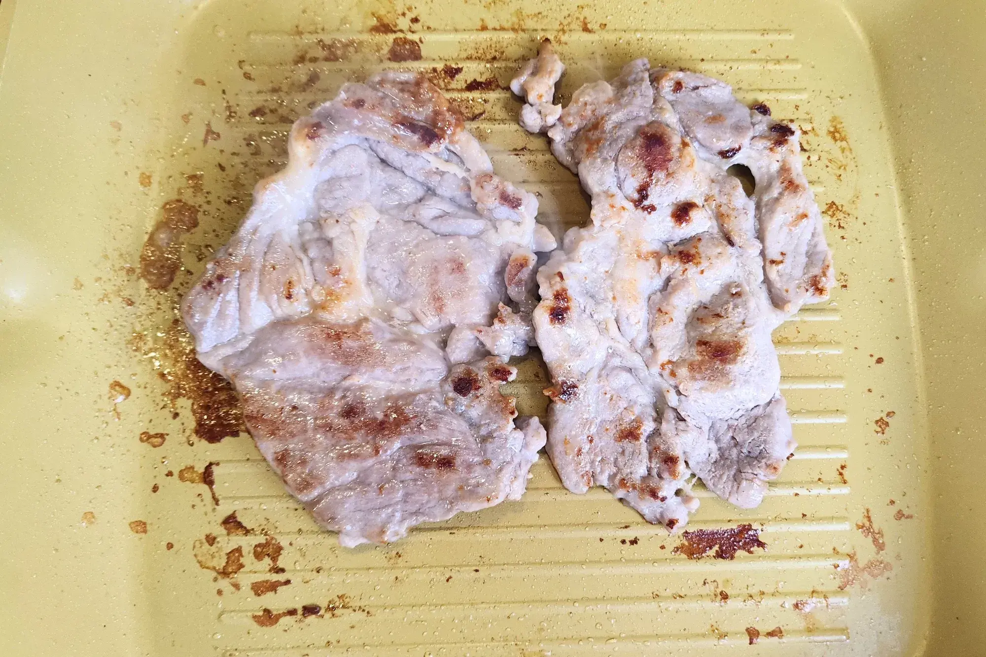 Grill the pork on a grill pan,