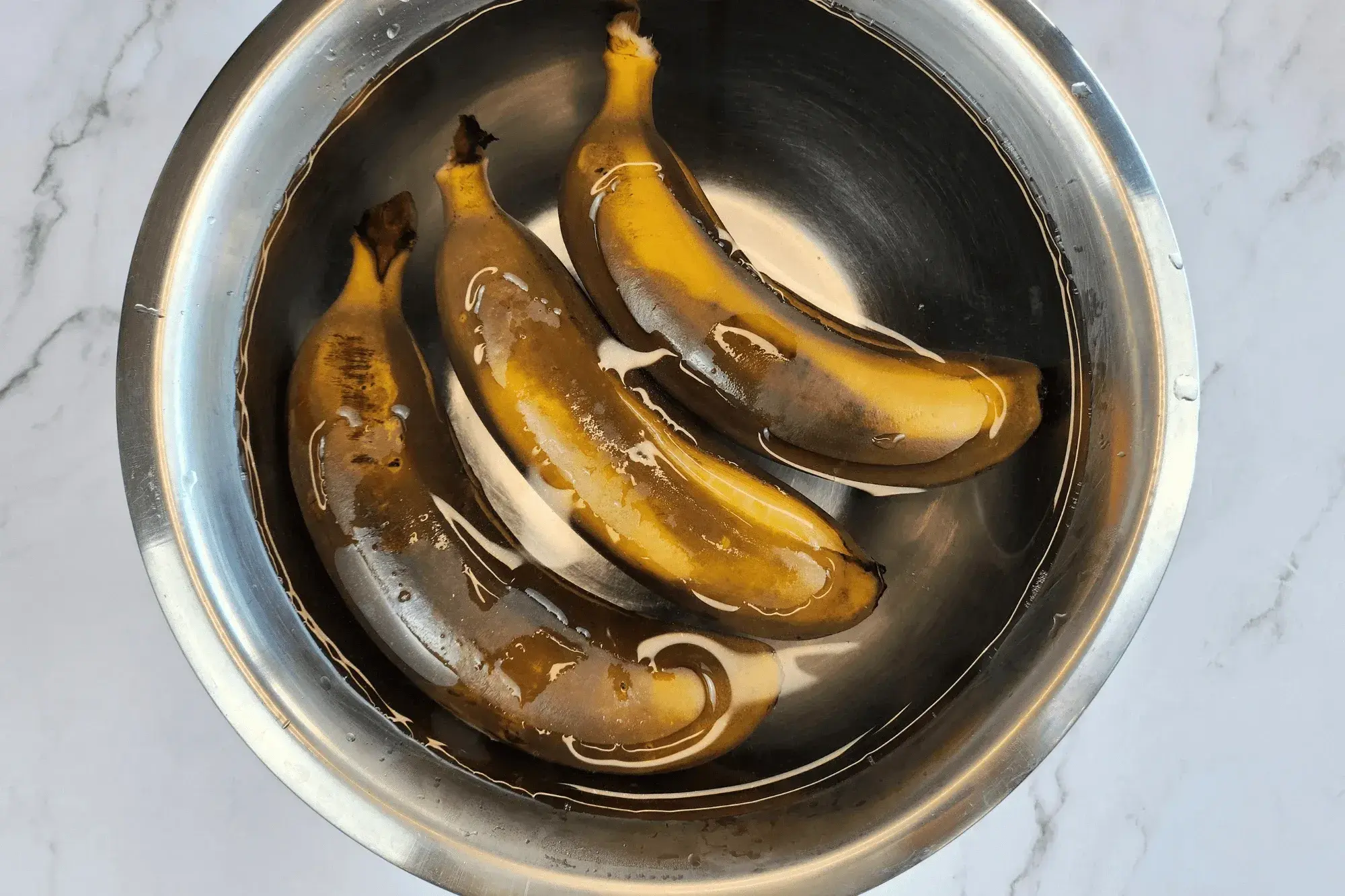 Immediately transfer them to cold water to stop the cooking process.