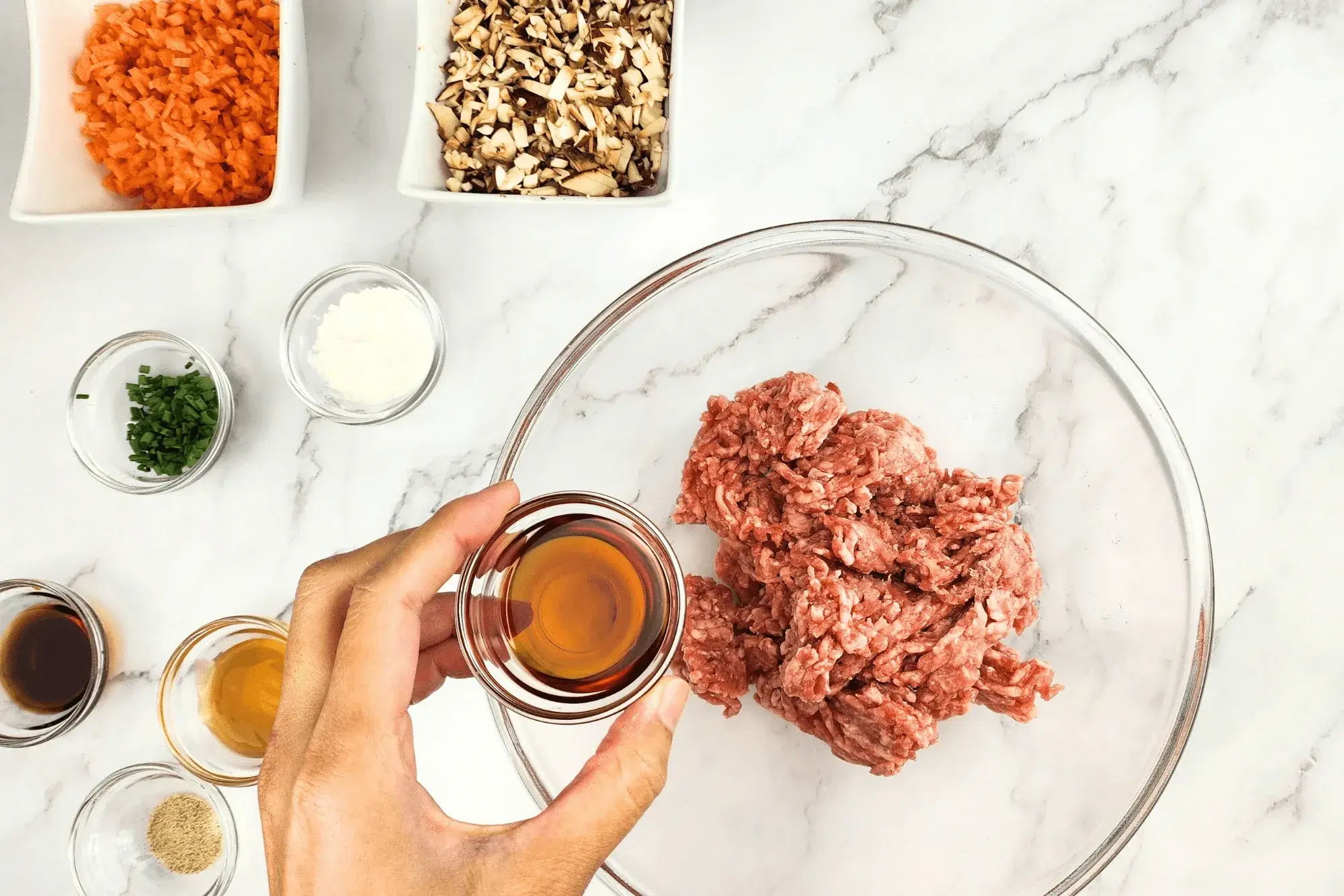 sesame oil with mixing bowl