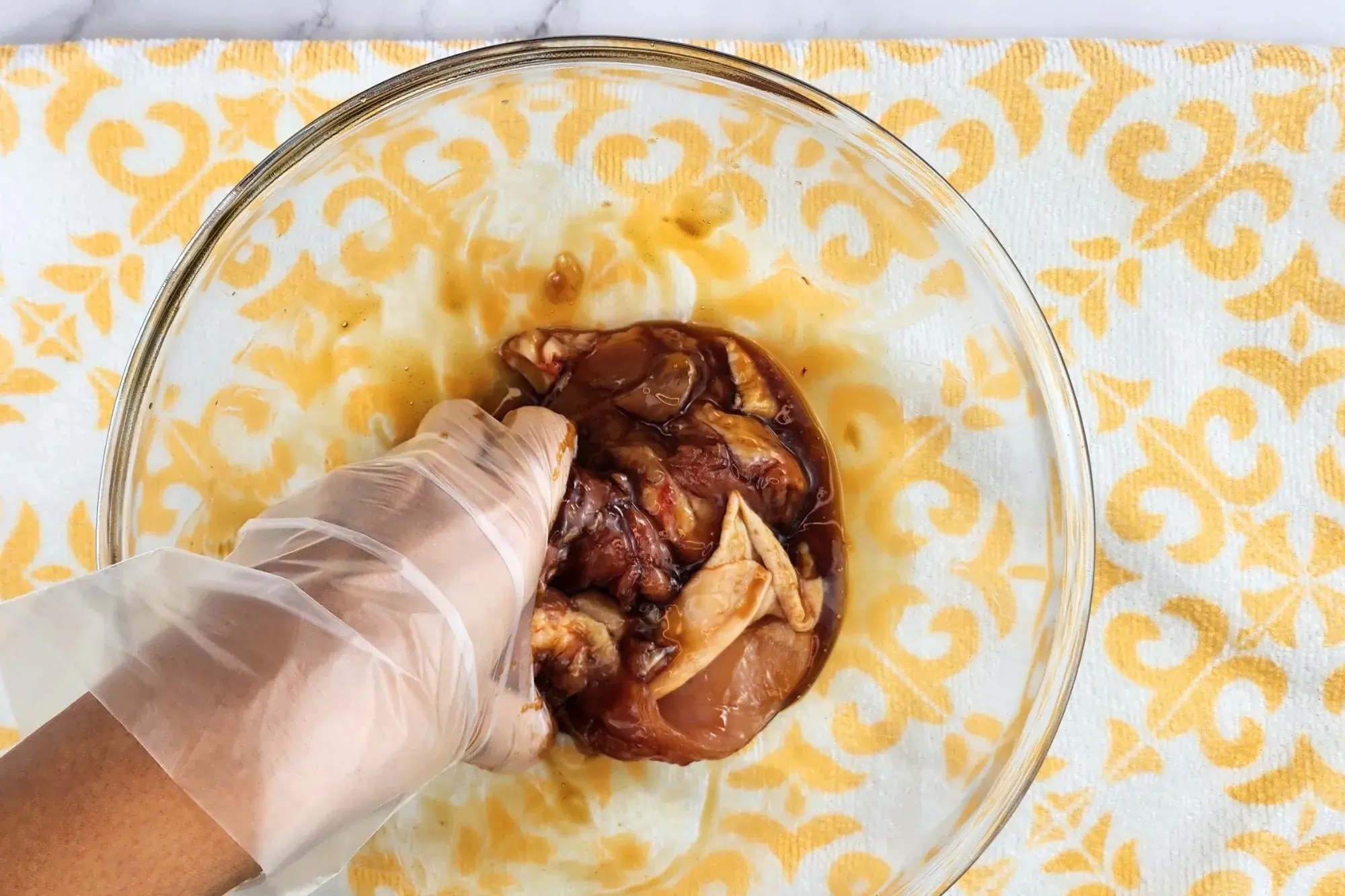 Massage the sauce into the chicken really well