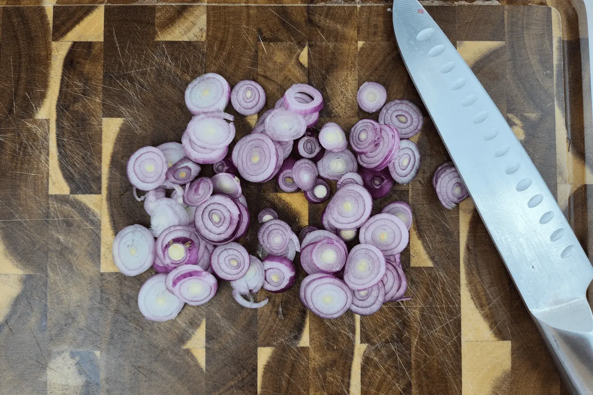 (Optional) Slice shallots 